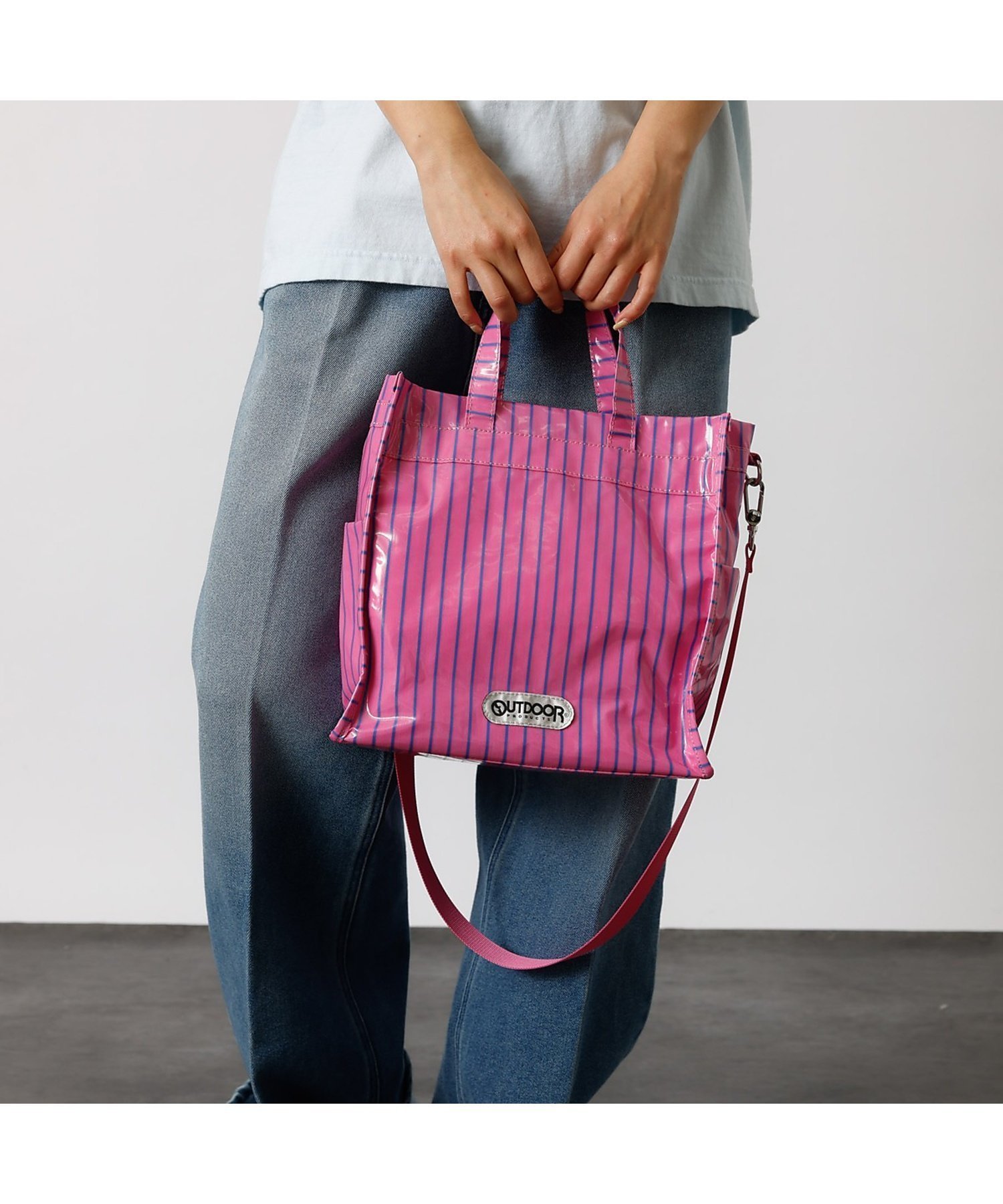 【ルージュヴィフラクレ/Rouge vif la cle】の【OUTDOOR PRODUCTS / アウトドアプロダクツ】Stripe2wa インテリア・キッズ・メンズ・レディースファッション・服の通販 founy(ファニー) ファッション Fashion レディースファッション Fashion for Women アウトドア Outdoor Clothing アンダー Underwear Essentials シューズ Shoes, Footwear ショルダー Shoulder, Shoulder Strap ステーショナリー Stationery, Office Supplies ストライプ Stripe, Striped Pattern 時計 Watch, Wristwatch ピンク|ID: prp329100004808184 ipo3291000000034892067