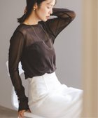 【ノーブル / スピック&スパン/NOBLE / Spick & Span】の《追加 》スキンチュールロングTシャツ 人気、トレンドファッション・服の通販 founy(ファニー) ファッション Fashion レディースファッション Fashion for Women トップス・カットソー Cut & Sew Tops シャツ・ブラウス・オフィスカジュアル Elegant Blouses & Button-Ups ロングTシャツ・Tシャツ Longline T-Shirts & Tees インナー Innerwear ジャケット Jacket, Outerwear フィット Fit, Slim Fit thumbnail ブラウン|ID: prp329100004808188 ipo3291000000034892118