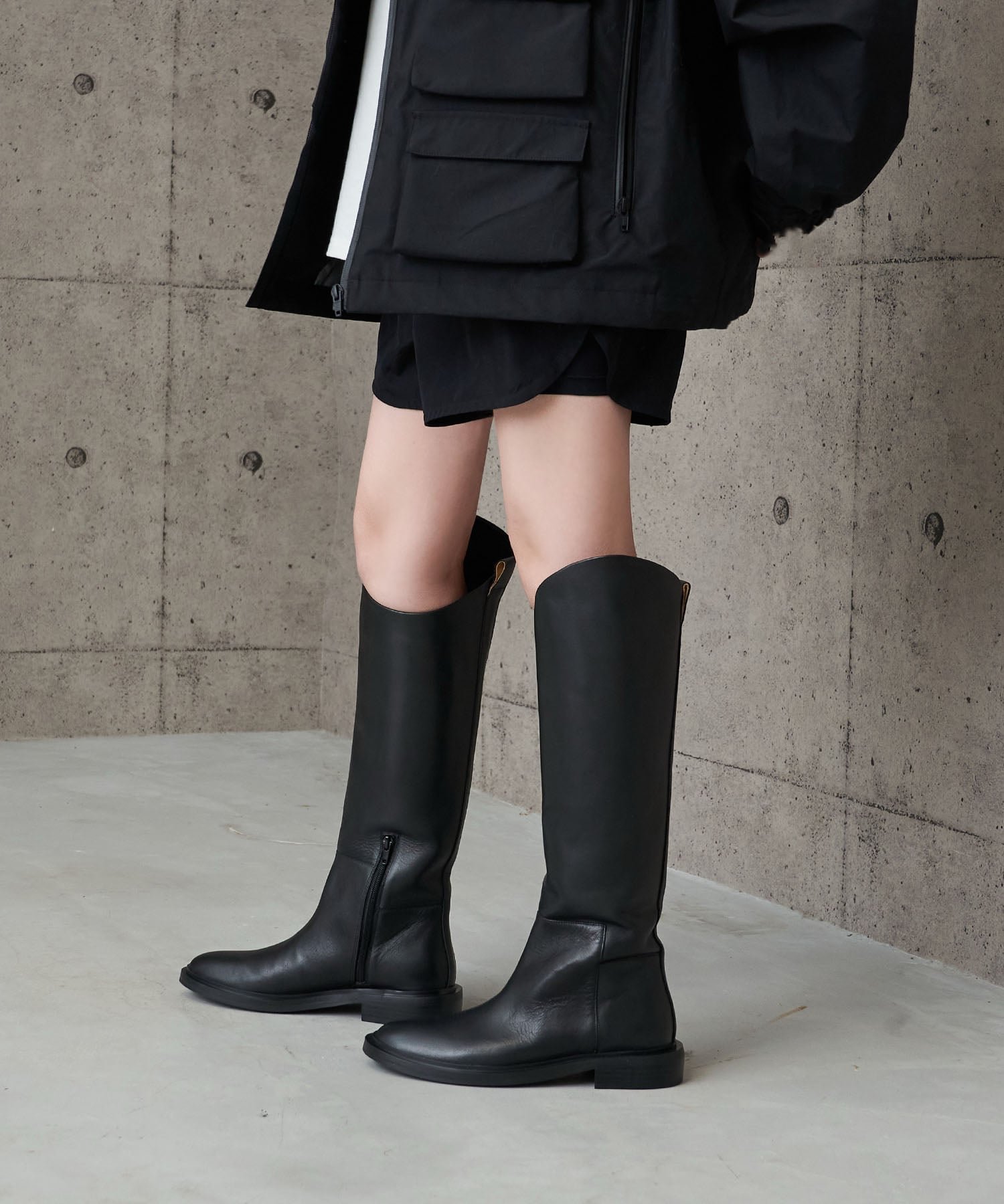 【モード エ ジャコモ/MODE ET JACOMO】のレザーロングブーツ インテリア・キッズ・メンズ・レディースファッション・服の通販 founy(ファニー) 　ファッション　Fashion　レディースファッション　Fashion for Women　クール　Cool, Chic　シンプル　Simple, Minimal　スタイリッシュ　Stylish, Fashionable　フェミニン　Feminine, Girly　ロング　Long, Long-Length　エレガント 上品　Elegant　BL|ID: prp329100004808231 ipo3291000000034892388