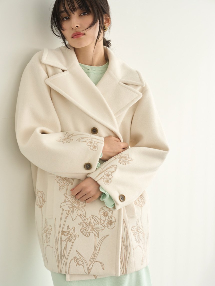 【リリーブラウン/Lily Brown】のエンブロイダリーコクーンコート 人気、トレンドファッション・服の通販 founy(ファニー) ファッション Fashion レディースファッション Fashion for Women アウター Coat / Outerwear Collection コート・ロングコート・ピーコート Long Coats, Peacoats & More スマート Smart, Elegant フラワー Flower, Floral フレア Flare, Flared ボトム Bottoms, Lower Wear ミドル Middle Length, Mid Height ロング Long, Long-Length 定番 Standard, Basic Item 春 Spring other-1|ID: prp329100004808239 ipo3291000000034892468