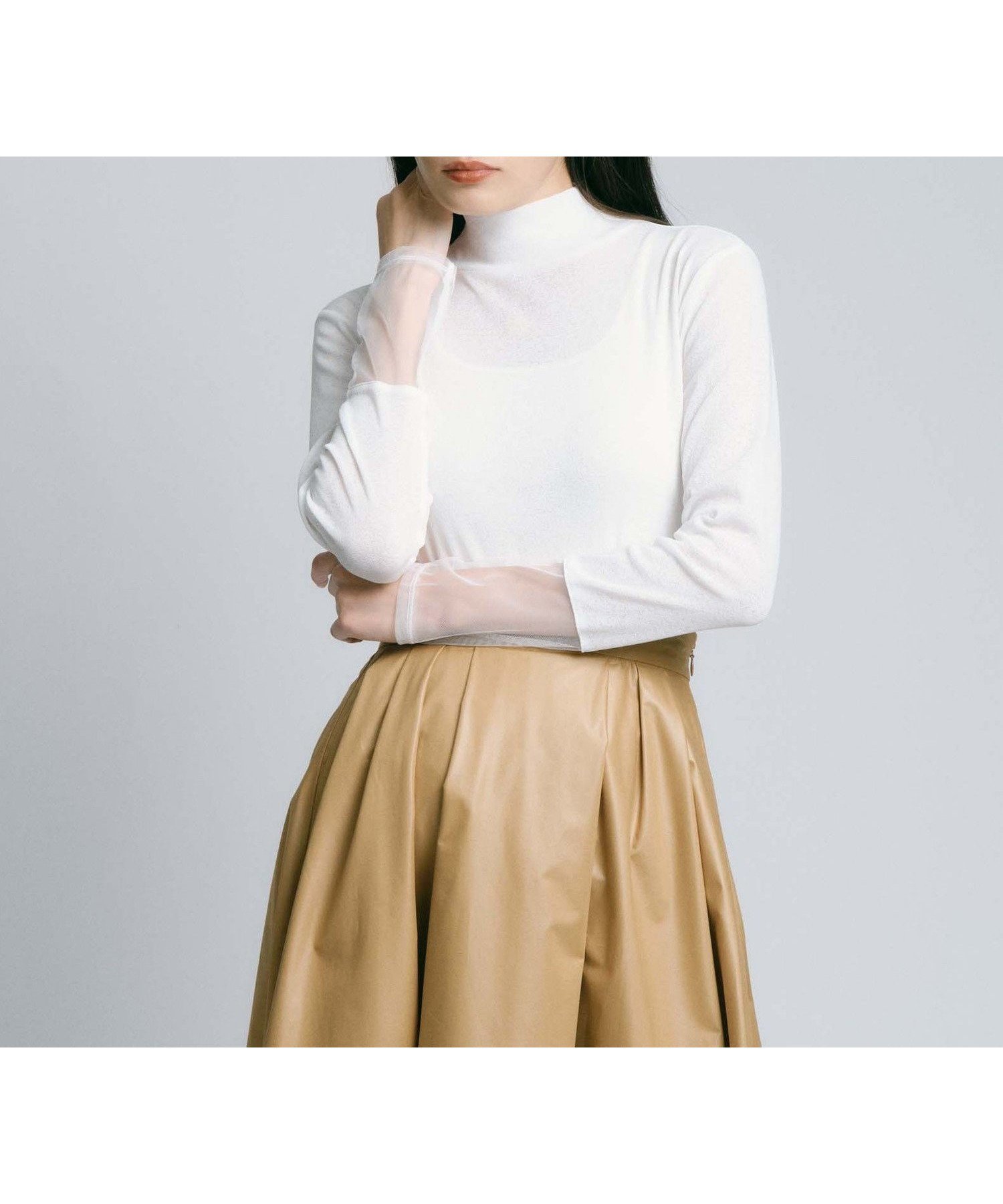 【ビアンカ/BIANCA】の【@BAILA掲載】【大人シアー】チュールコンビタートルカットソー インテリア・キッズ・メンズ・レディースファッション・服の通販 founy(ファニー) 雑誌掲載アイテム Magazine Picks & Fashion Features ファッション雑誌 Fashion Magazines バイラ BAILA ファッション Fashion レディースファッション Fashion for Women トップス・カットソー Cut & Sew Tops カットソー・ベーシックTシャツ Cut-and-Sewn Tops / Stretch Tees & Basics インナー Innerwear 秋 Autumn カーディガン Cardigan, Knitwear コンパクト Compact, Small Size シアー Sheer, See-Through シンプル Simple, Minimal ジャケット Jacket, Outerwear 雑誌 Magazine, Fashion Magazine タイトスカート Pencil Skirt, Tight Skirt チュール Tulip, Tulip Motif ハイネック High Neck, Mock Neck ファブリック Fabric, Textile ボトム Bottoms, Lower Wear 冬 Winter / This Winter A/W・秋冬 Autumn/Winter おすすめ Recommended / Our Picks 夏 Summer エレガント 上品 Elegant オフホワイト|ID: prp329100004808258 ipo3291000000034892618