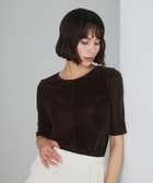 【ビアンカ/BIANCA】の【BAILA12月号掲載】【トレンドミックス】シアーベロアカットソー ブラウン|ID: prp329100004808259 ipo3291000000034892625