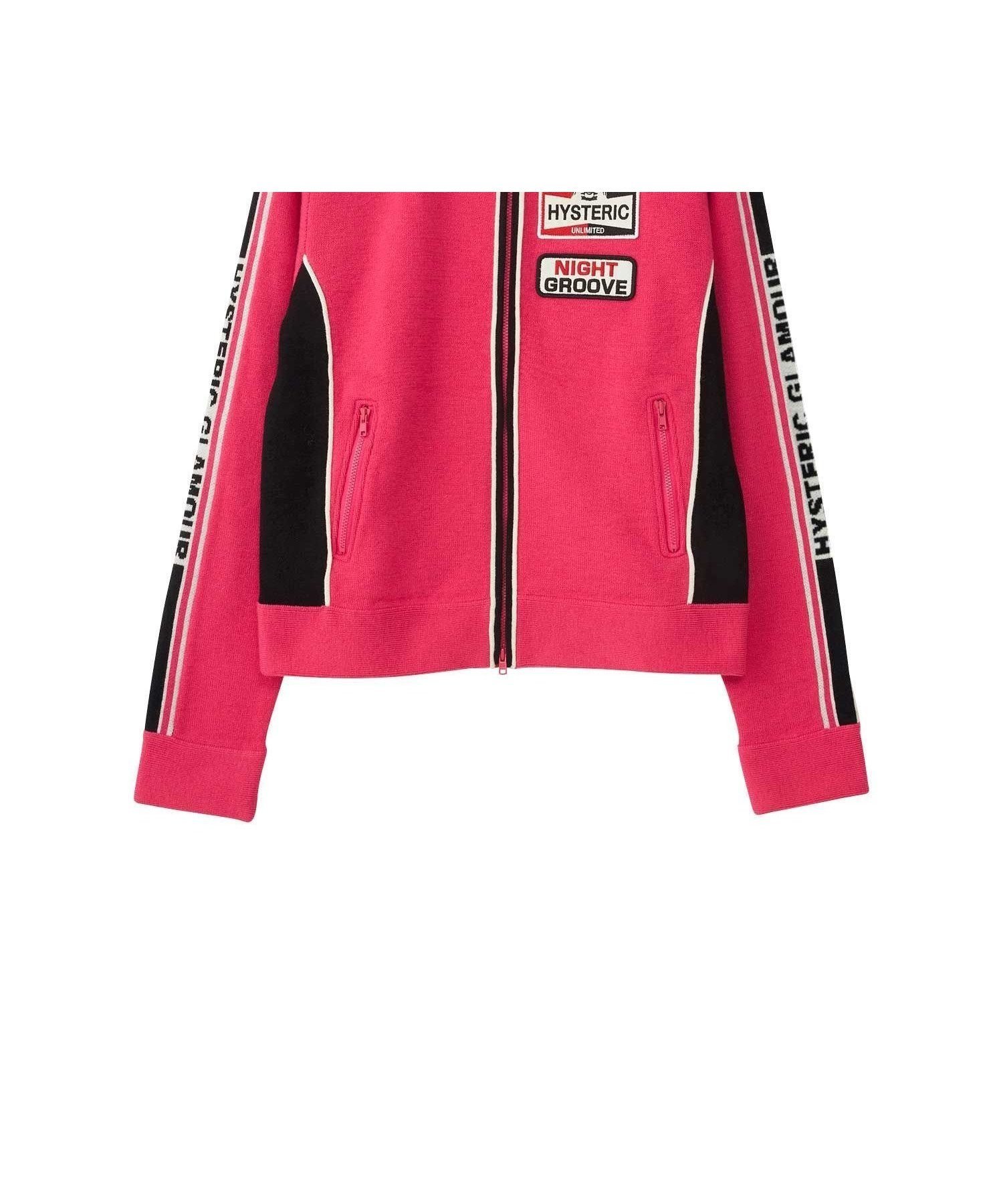 【ヒステリックグラマー/HYSTERIC GLAMOUR】のUNLIMITEDワッペン シングルライダース インテリア・キッズ・メンズ・レディースファッション・服の通販 founy(ファニー) ファッション Fashion レディースファッション Fashion for Women アウター Coat / Outerwear Collection ライダースジャケット / レザースタイル Riders Jackets & Biker Style ジャカード/ジャガード Jacquard, Woven Pattern ミラノリブ Milano Rib, Milano Stitch A/W・秋冬 Autumn/Winter ピンク|ID: prp329100004808280 ipo3291000000034892773