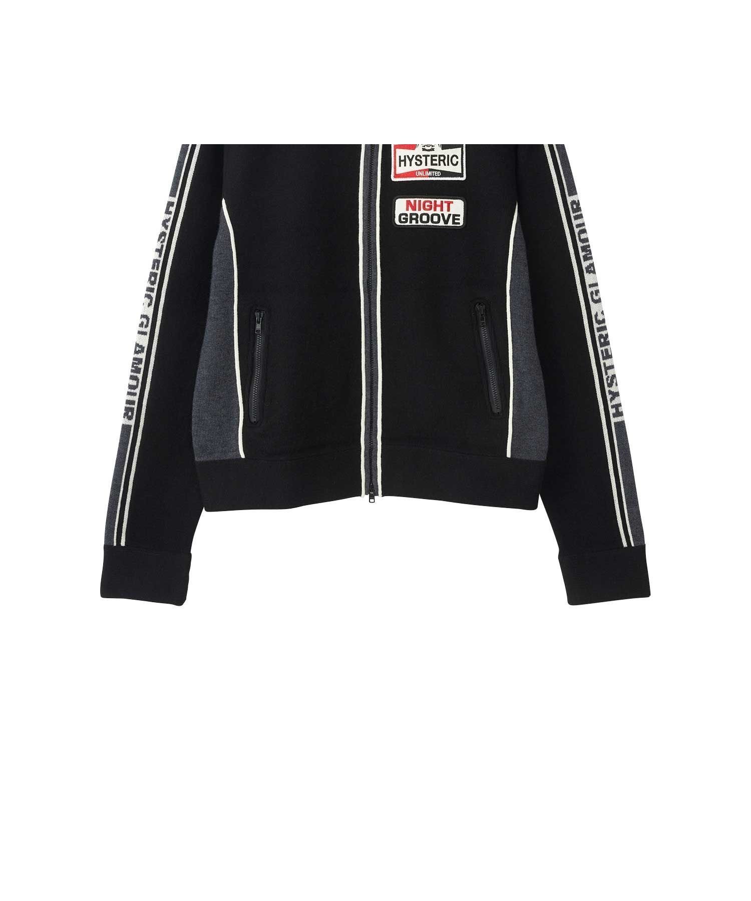 【ヒステリックグラマー/HYSTERIC GLAMOUR】のUNLIMITEDワッペン シングルライダース インテリア・キッズ・メンズ・レディースファッション・服の通販 founy(ファニー) ファッション Fashion レディースファッション Fashion for Women アウター Coat / Outerwear Collection ライダースジャケット / レザースタイル Riders Jackets & Biker Style ジャカード/ジャガード Jacquard, Woven Pattern ミラノリブ Milano Rib, Milano Stitch A/W・秋冬 Autumn/Winter ブラック|ID: prp329100004808280 ipo3291000000034892774