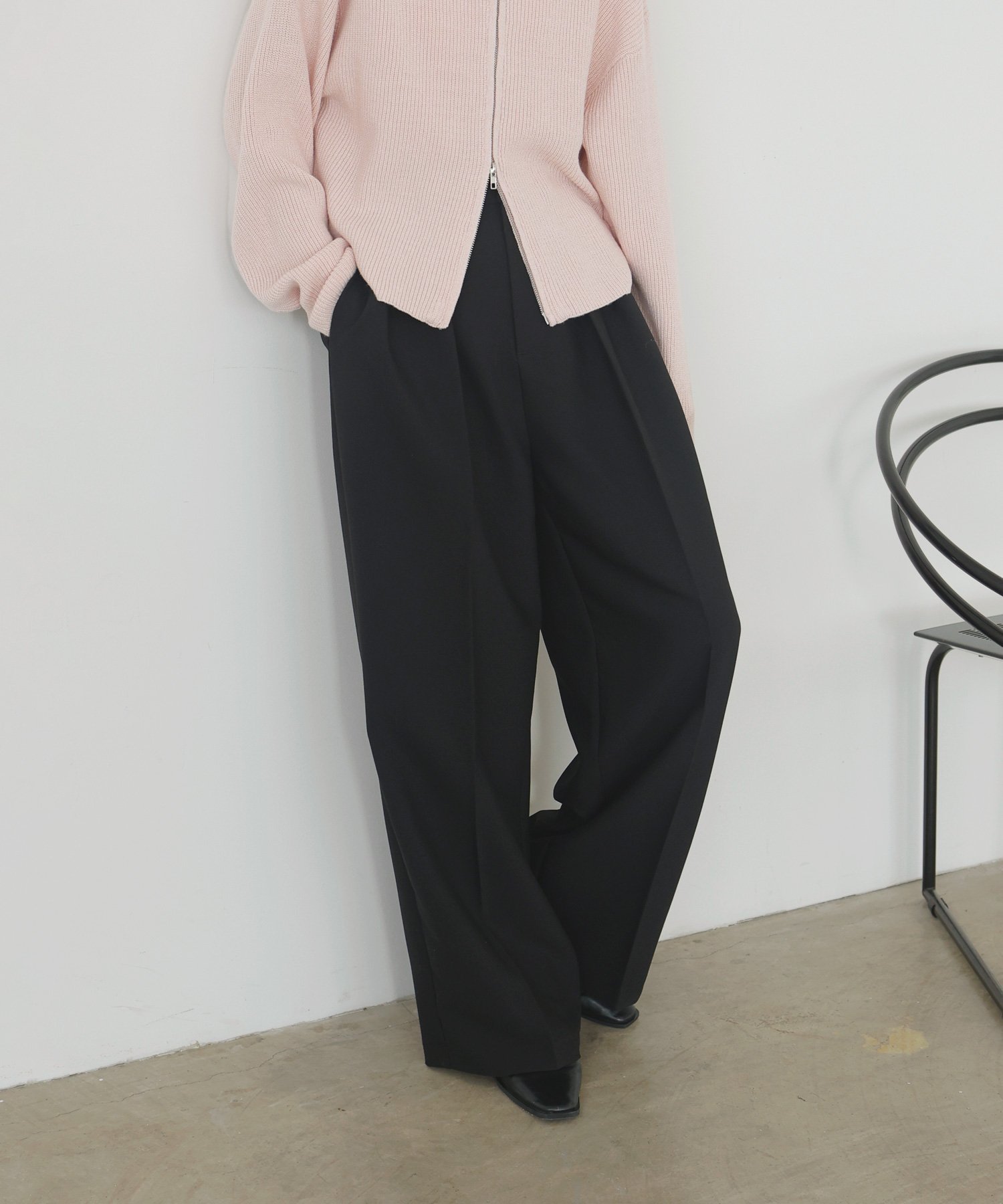 【リアン/Lian】のツータックワイドパンツ インテリア・キッズ・メンズ・レディースファッション・服の通販 founy(ファニー) 　ファッション　Fashion　レディースファッション　Fashion for Women　パンツ　Pants & Trousers　ブラック|ID: prp329100004808299 ipo3291000000034892909