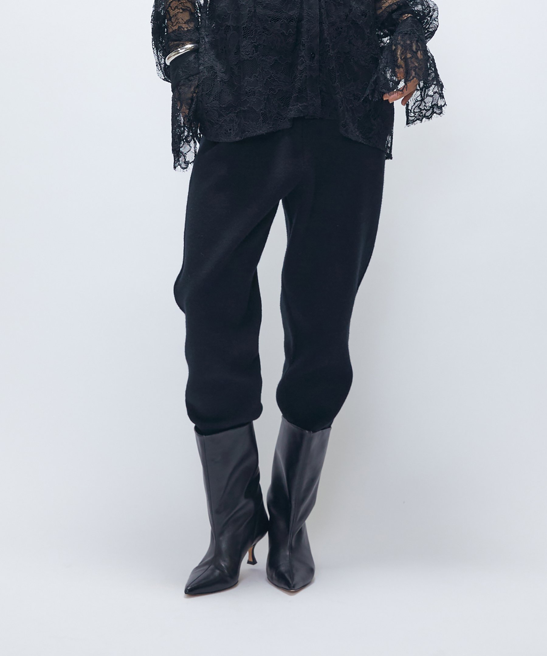 【プルミエ アロンディスモン/1er Arrondissement / MEN】のウールカシミアダブルフェイスリブパンツ インテリア・キッズ・メンズ・レディースファッション・服の通販 founy(ファニー) ファッション Fashion メンズファッション Fashion for Men ボトムス Bottoms おすすめ Recommended / Our Picks セットアップ Set-Up, Coordinated Outfit バランス Balance, Style Balance ボトルネック Bottle Neck, Mock Neck リラックス Relax, Relaxed Fit エレガント 上品 Elegant 軽量 Lightweight, Ultra Light Black|ID: prp329100004808304 ipo3291000000034892991