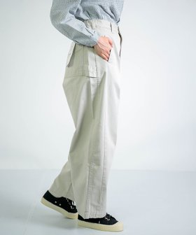 【ドミンゴ/DOMINGO】のチノ ボリュームペインターパンツ 人気、トレンドファッション・服の通販 founy(ファニー) ファッション Fashion レディースファッション Fashion for Women パンツ Pants & Trousers エレガント 上品 Elegant コクーン Cocoon, Cocoon Silhouette パターン Pattern, Design Print フロント Front, Front Design |ID:prp329100004808308