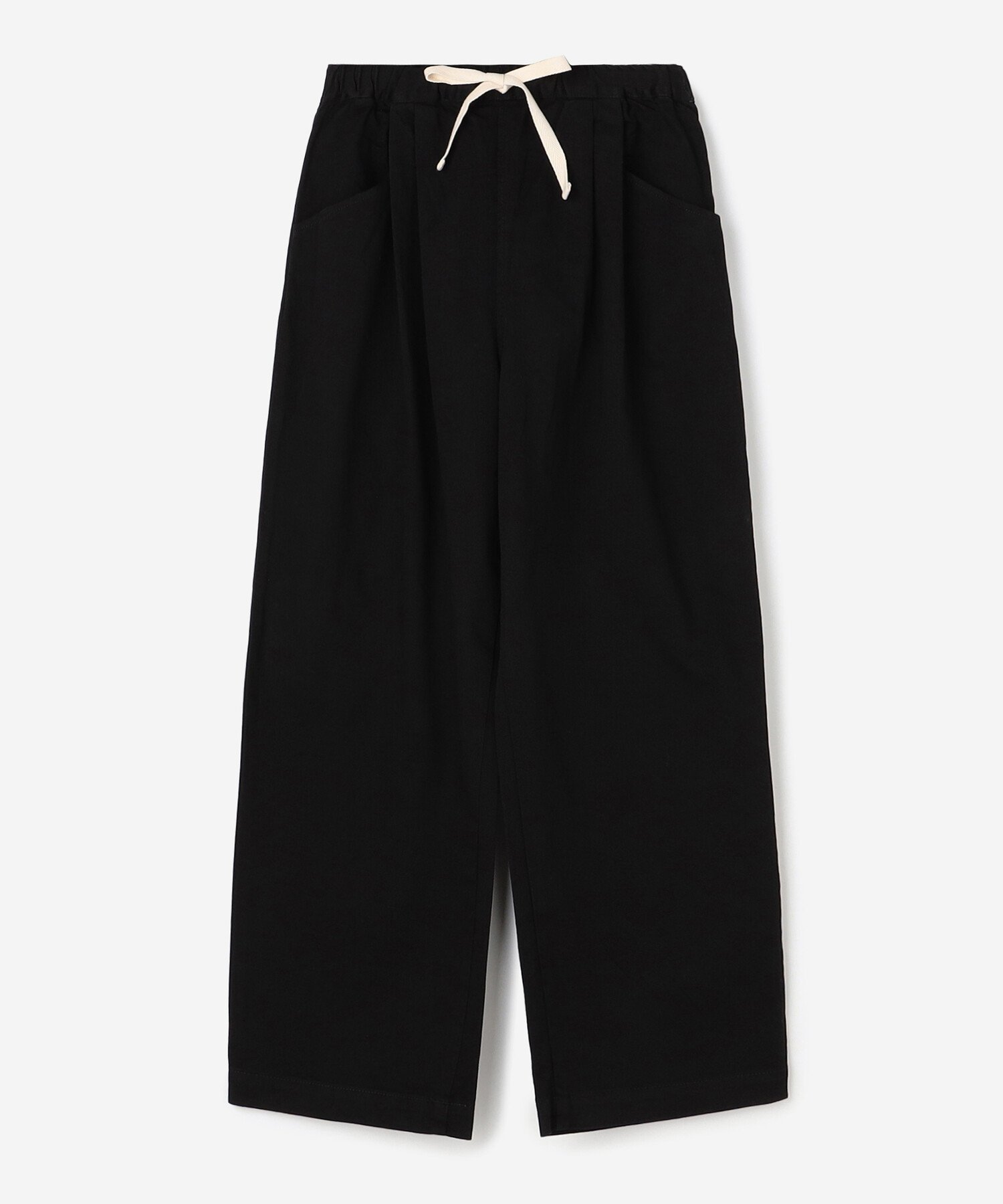 【ビショップ/Bshop】の2タック イージーパンツ WOMEN インテリア・キッズ・メンズ・レディースファッション・服の通販 founy(ファニー) ファッション Fashion レディースファッション Fashion for Women パンツ Pants & Trousers クロップド Cropped, Short Length ドローコード Drawcord, Drawstring Cord バランス Balance, Style Balance フォルム Silhouette, Form フランス France, French ポケット Pocket, Pocket Detail ワイド Wide, Wide Fit ワーク Workwear, Utility Style BLACK|ID: prp329100004808319 ipo3291000000034893182