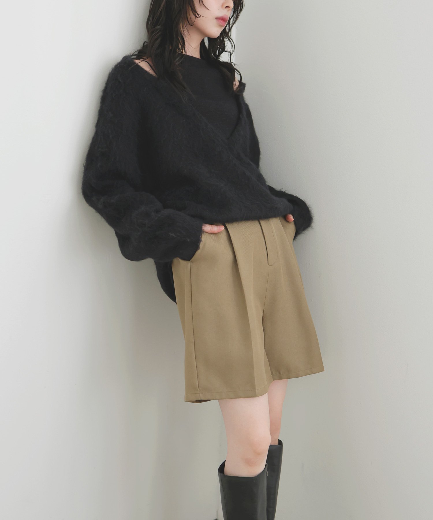 【リアン/Lian】のショートハーフパンツ インテリア・キッズ・メンズ・レディースファッション・服の通販 founy(ファニー) 　ファッション　Fashion　レディースファッション　Fashion for Women　パンツ　Pants & Trousers　ショートパンツ・ハーフパンツ　High-Waisted & Relaxed Shorts　ベージュ|ID: prp329100004808325 ipo3291000000034893238