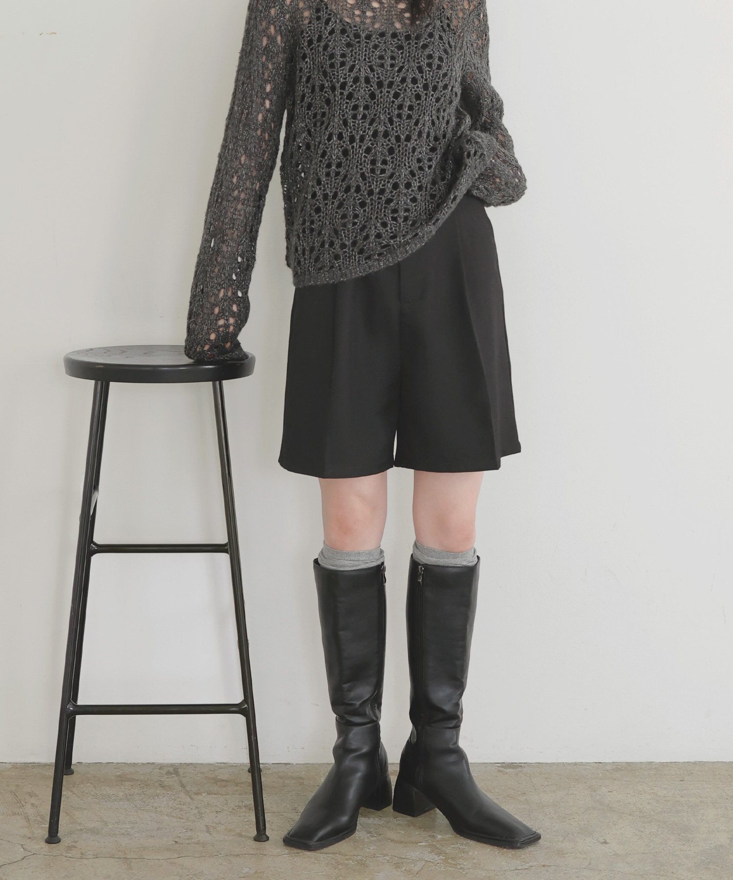 【リアン/Lian】のショートハーフパンツ インテリア・キッズ・メンズ・レディースファッション・服の通販 founy(ファニー) 　ファッション　Fashion　レディースファッション　Fashion for Women　パンツ　Pants & Trousers　ショートパンツ・ハーフパンツ　High-Waisted & Relaxed Shorts　ブラック|ID: prp329100004808325 ipo3291000000034893239