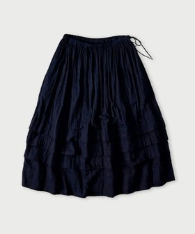 【フォーティファイブ アール/45R】のガーゼ二重織のタックスカート(インディゴ) 人気、トレンドファッション・服の通販 founy(ファニー) ファッション Fashion レディースファッション Fashion for Women スカート Skirts インディゴ Indigo Denim |ID:prp329100004808357