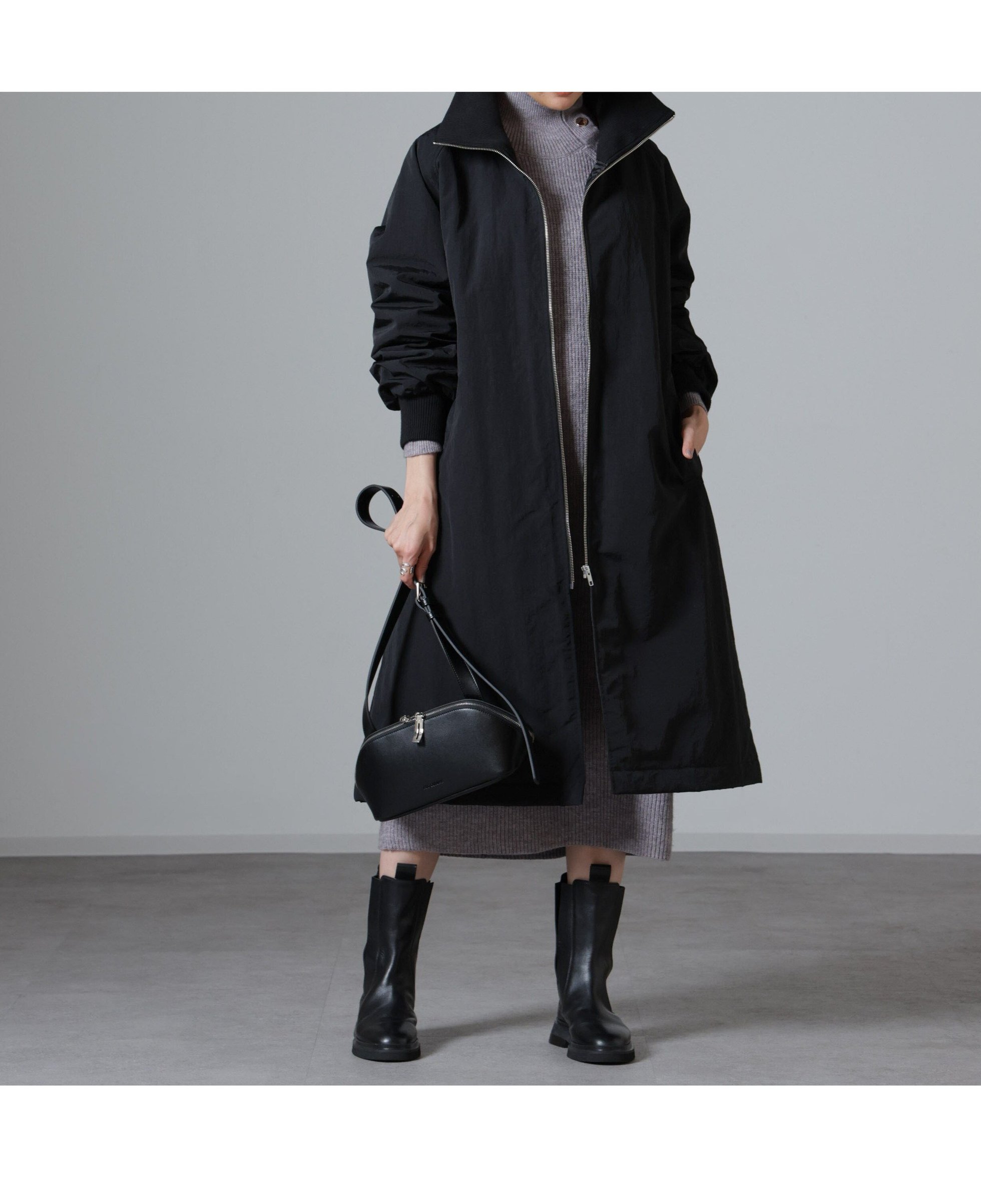 【ナノ ユニバース/nano universe】の撥水加工・機能中綿 ジップアップリブロングコート インテリア・キッズ・メンズ・レディースファッション・服の通販 founy(ファニー) ファッション Fashion レディースファッション Fashion for Women アウター Coat / Outerwear Collection コート・ロングコート・ピーコート Long Coats, Peacoats & More インナー Innerwear 軽量 Lightweight, Ultra Light スタンド Stand Collar, Upright Stand スリット Slit, Slit Detail センター Center, Center Line トレンド Trend, Trending Now ポケット Pocket, Pocket Detail ロング Long, Long-Length 2024年 2024 2024-2025秋冬・A/W Autumn/Winter 2024–25 AW24–25 ブラック|ID: prp329100004808367 ipo3291000000034893611