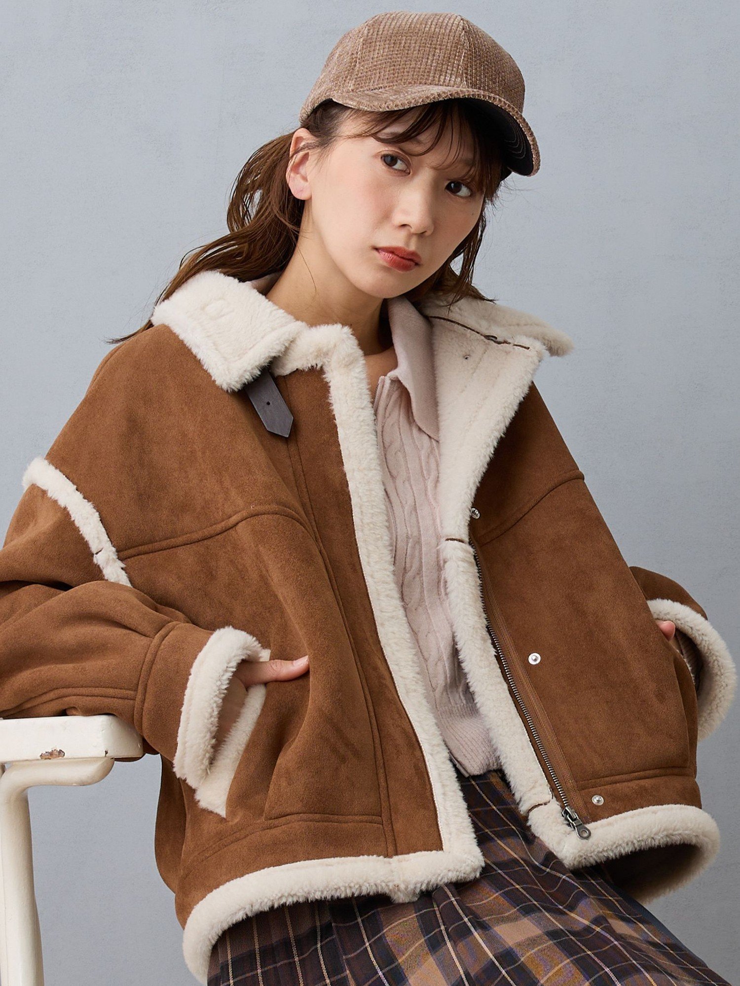 【ニコル クラブ/NICOLE CLUB】のフェイクムートンブルゾン 人気、トレンドファッション・服の通販 founy(ファニー) ファッション Fashion レディースファッション Fashion for Women アウター Coat / Outerwear Collection ブルゾンジャケット・スポーティアウター Blouson Jackets おすすめ Recommended / Our Picks スマート Smart, Elegant フレア Flare, Flared ブルゾン Blouson, Bomber Jacket ボトム Bottoms, Lower Wear ヴィンテージ Vintage Style 冬 Winter / This Winter other-1|ID: prp329100004808375 ipo3291000000034893695