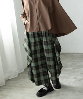 【オズモーシス/OSMOSIS】のチェックカスケードパンツ 人気、トレンドファッション・服の通販 founy(ファニー) ファッション Fashion レディースファッション Fashion for Women パンツ Pants & Trousers インナー Innerwear シンプル Simple, Minimal チェック Check, Plaid, Tartan 再入荷 Restock / Back in Stock A/W・秋冬 Autumn/Winter |ID:prp329100004808384