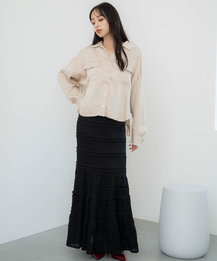 【ノエラ/Noela】のレースマーメイドスカート インテリア・キッズ・メンズ・レディースファッション・服の通販 founy(ファニー) https://founy.com/ ファッション Fashion レディースファッション Fashion for Women スカート Skirts ポケット Pocket, Pocket Detail マーメイド Mermaid, Fishtail Silhouette レース Lace, Lace Fabric エレガント 上品 Elegant |ID: prp329100004808392 ipo3291000000034893881