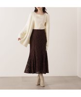 【プロポーション ボディドレッシング/PROPORTION BODY DRESSING】のレースマーメイドスカート 25AW 人気、トレンドファッション・服の通販 founy(ファニー) ファッション Fashion レディースファッション Fashion for Women スカート Skirts 2025年 2025 2025-2026秋冬・A/W Autumn/Winter 2025–26 AW25–26 マーメイド Mermaid, Fishtail Silhouette レース Lace, Lace Fabric |ID:prp329100004808397