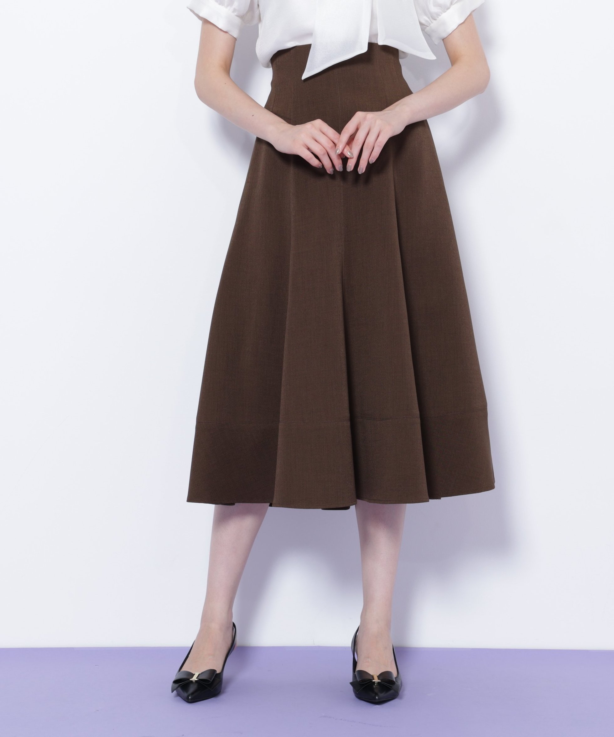 【ジルバイジルスチュアート/JILL by JILLSTUART】のステッチフレアスカート 人気、トレンドファッション・服の通販 founy(ファニー) 　ファッション　Fashion　レディースファッション　Fashion for Women　スカート　Skirts　Aライン・フレアスカート　A-Line & Flared Skirts　シンプル　Simple, Minimal　スマート　Smart, Elegant　フレア　Flare, Flared　 other-1|ID: prp329100004808406 ipo3291000000034894021