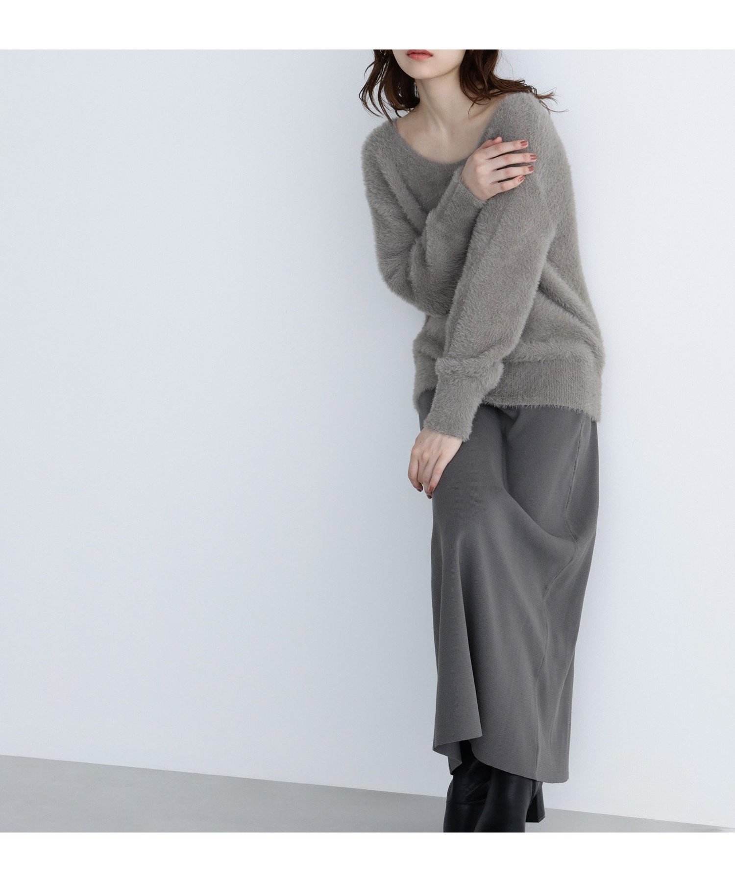 【ナチュラル ビューティー ベーシック/NATURAL BEAUTY BASIC】のフェザーニットセットアップ インテリア・キッズ・メンズ・レディースファッション・服の通販 founy(ファニー) ファッション Fashion レディースファッション Fashion for Women トップス・カットソー Cut & Sew Tops ニット Knit Tops & Sweaters セットアップ Set-Up, Coordinated Outfit フェザー Feather, Feather Detail モカグレー|ID: prp329100004808414 ipo3291000000034894120