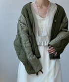 【チュクラ/chuclla】のミリタリー ライナーデザインジャケット chw22a140 人気、トレンドファッション・服の通販 founy(ファニー) ファッション Fashion レディースファッション Fashion for Women アウター Coat / Outerwear Collection レディースジャケット・軽アウター Jackets ヴィンテージ Vintage Style キルティング Quilted, Quilting ショルダー Shoulder, Shoulder Strap ショート Short, Short Length ジャケット Jacket, Outerwear ドロップ Drop Shoulder, Dropped Style バランス Balance, Style Balance フロント Front, Front Design ブラウジング Blouson Silhouette, Cinched Waist ミリタリー Military, Army Style ライナー Liner, Inner Layer リメイク Remake, Reconstructed ワイド Wide, Wide Fit thumbnail カーキ|ID: prp329100004808415 ipo3291000000034894152