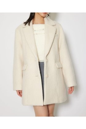 【リエンダ/rienda】のシングルシャギーテーラードジャケットコート 人気、トレンドファッション・服の通販 founy(ファニー) ファッション Fashion レディースファッション Fashion for Women アウター Coat / Outerwear Collection コート・ロングコート・ピーコート Long Coats, Peacoats & More レディースジャケット・軽アウター Jackets テーラードジャケット / 通勤・きれいめスタイル Tailored Jackets & Blazers インナー Innerwear コンパクト Compact, Small Size 今季 This Season, Current Season シンプル Simple, Minimal チェック Check, Plaid, Tartan デニム Denim, Jeans Material トレンド Trend, Trending Now バランス Balance, Style Balance 無地 Plain, Solid Color 再入荷 Restock / Back in Stock エレガント 上品 Elegant |ID:prp329100004808420