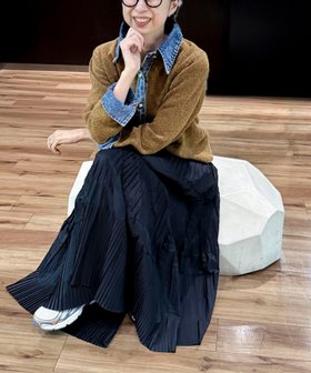 【フレディ&グロスター/FREDY&GLOSTER】のプリーツティアードスカート 人気、トレンドファッション・服の通販 founy(ファニー) ファッション Fashion レディースファッション Fashion for Women スカート Skirts ティアードスカート Tiered Skirts コーティング Coating, Coated Finish シンプル Simple, Minimal タフタ Taffeta, Structured Fabric ドローコード Drawcord, Drawstring Cord プリーツ Pleats, Pleated おすすめ Recommended / Our Picks エレガント 上品 Elegant 2025年 2025 2025-2026秋冬・A/W Autumn/Winter 2025–26 AW25–26 |ID:prp329100004808430