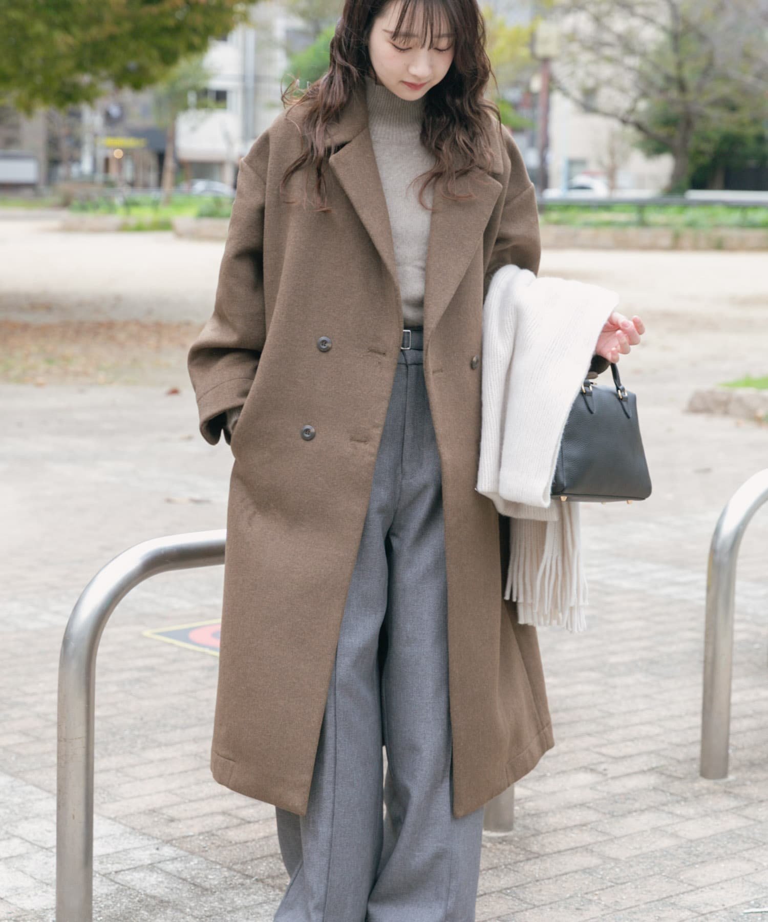 【アイテムズアーバンリサーチ/ITEMS URBAN RESEARCH】のウールブレンドビッグコート 人気、トレンドファッション・服の通販 founy(ファニー) 　ファッション　Fashion　レディースファッション　Fashion for Women　アウター　Coat / Outerwear Collection　コート・ロングコート・ピーコート　Long Coats, Peacoats & More　2025年　2025　2025-2026秋冬・A/W　Autumn/Winter 2025–26 AW25–26　冬　Winter / This Winter　シンプル　Simple, Minimal　チェック　Check, Plaid, Tartan　ビッグ　Big, Oversized　ベーシック　Basic, Essential　エレガント 上品　Elegant　A/W・秋冬　Autumn/Winter　 other-1|ID: prp329100004808431 ipo3291000000034894294