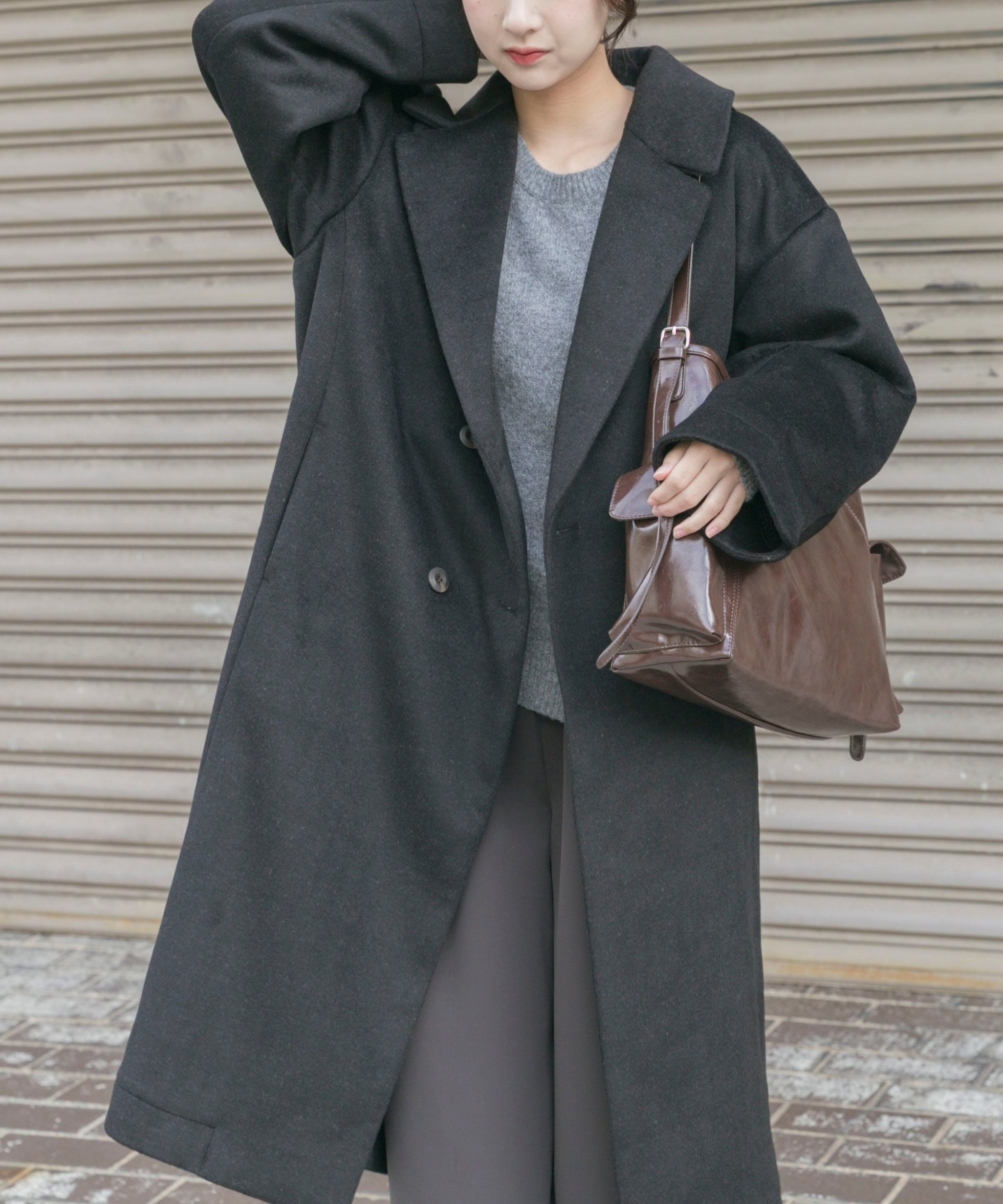 【アイテムズアーバンリサーチ/ITEMS URBAN RESEARCH】のウールブレンドビッグコート インテリア・キッズ・メンズ・レディースファッション・服の通販 founy(ファニー) 　ファッション　Fashion　レディースファッション　Fashion for Women　アウター　Coat / Outerwear Collection　コート・ロングコート・ピーコート　Long Coats, Peacoats & More　2025年　2025　2025-2026秋冬・A/W　Autumn/Winter 2025–26 AW25–26　冬　Winter / This Winter　シンプル　Simple, Minimal　チェック　Check, Plaid, Tartan　ビッグ　Big, Oversized　ベーシック　Basic, Essential　エレガント 上品　Elegant　A/W・秋冬　Autumn/Winter　BLK|ID: prp329100004808431 ipo3291000000034894298