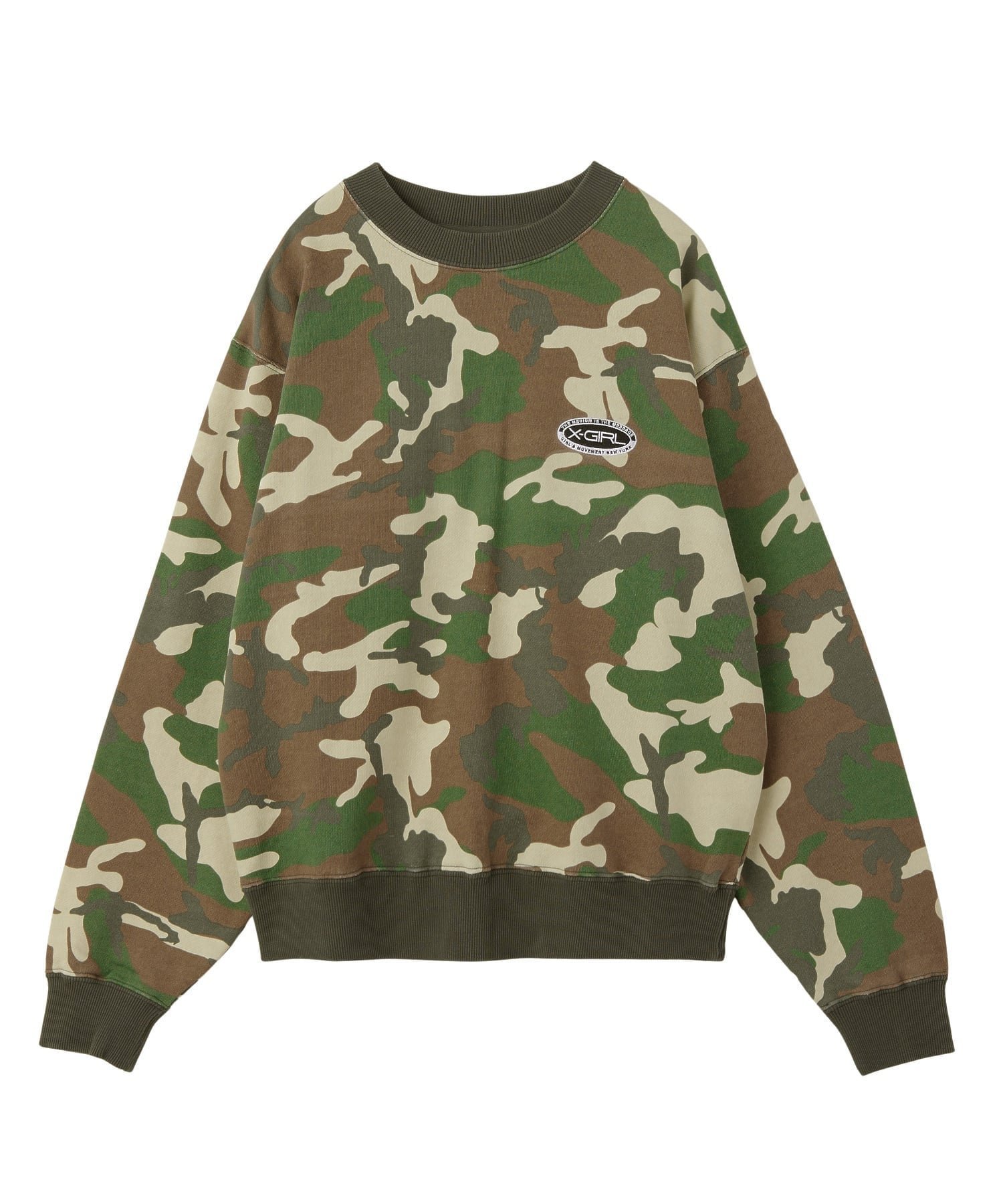 【エックスガール/X-girl】のX-girl/EMBROIDERY OVAL LOGO SWEAT TOP インテリア・キッズ・メンズ・レディースファッション・服の通販 founy(ファニー) ファッション Fashion レディースファッション Fashion for Women トップス・カットソー Cut & Sew Tops レディースパーカー・カジュアルフーディー Casual Hoodies & Sweatshirts スウェット・クルーネックトップス Sweatshirts & Crewnecks / Relaxed Fit Sweat Tops オーバル Oval Design グラフィック Graphic, Graphic Design スウェット / スエット Sweatshirt, Sweatwear デニム Denim, Jeans Material 長袖 Long Sleeve, Full Sleeve フロント Front, Front Design ベーシック Basic, Essential 無地 Plain, Solid Color ロング Long, Long-Length ワンポイント One Point, Statement Accent A/W・秋冬 Autumn/Winter おすすめ Recommended / Our Picks CAMO|ID: prp329100004808440 ipo3291000000034894358