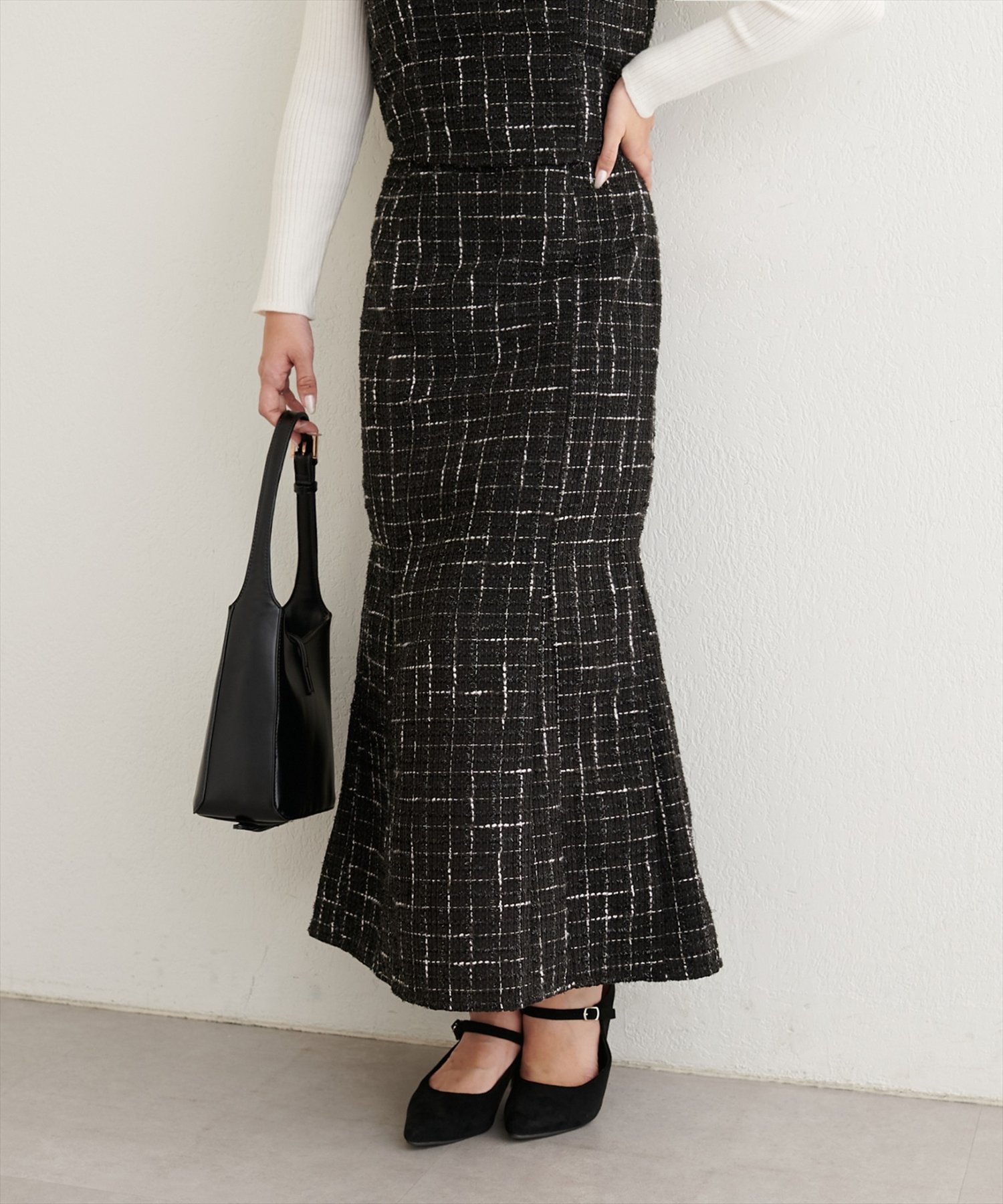 【ナチュラルクチュール/natural couture】のairi ツイードマーメイドスカート インテリア・キッズ・メンズ・レディースファッション・服の通販 founy(ファニー) ファッション Fashion レディースファッション Fashion for Women スカート Skirts インナー Innerwear ツイード Twill, Twill Weave フェザー Feather, Feather Detail A/W・秋冬 Autumn/Winter 再入荷 Restock / Back in Stock おすすめ Recommended / Our Picks エレガント 上品 Elegant 2025年 2025 2025-2026秋冬・A/W Autumn/Winter 2025–26 AW25–26 ブラック|ID: prp329100004808449 ipo3291000000034894460