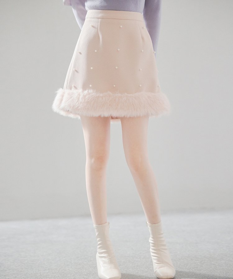 【セゾンドパピヨン/SAISON DE PAPILLON】のパール付きハイウエストツイードミニスカート 人気、トレンドファッション・服の通販 founy(ファニー) ファッション Fashion レディースファッション Fashion for Women スカート Skirts ミニスカート Mini Skirts インナー Innerwear ガーリー Girly, Feminine Style コンシャス Conscious, Bodycon シンプル Simple, Minimal パール Pearl, Pearl Accent フロント Front, Front Design other-1|ID: prp329100004808461 ipo3291000000034894654
