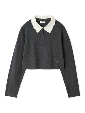 【フレイ アイディー/FRAY I.D】のパールトリムカラーアタッチドカーディガン 人気、トレンドファッション・服の通販 founy(ファニー) ファッション Fashion レディースファッション Fashion for Women トップス・カットソー Cut & Sew Tops カーディガン・羽織り Layered Style Cardigans カーディガン Cardigan, Knitwear クラシカル Classical, Vintage-Inspired クラシック Classic, Timeless Style コンパクト Compact, Small Size シンプル Simple, Minimal スマート Smart, Elegant トリミング Trimming, Decorative Edge パール Pearl, Pearl Accent ポケット Pocket, Pocket Detail メタル Metal, Metal Parts リュクス Luxury, Elegant, High-End, Chic エレガント 上品 Elegant |ID:prp329100004808470