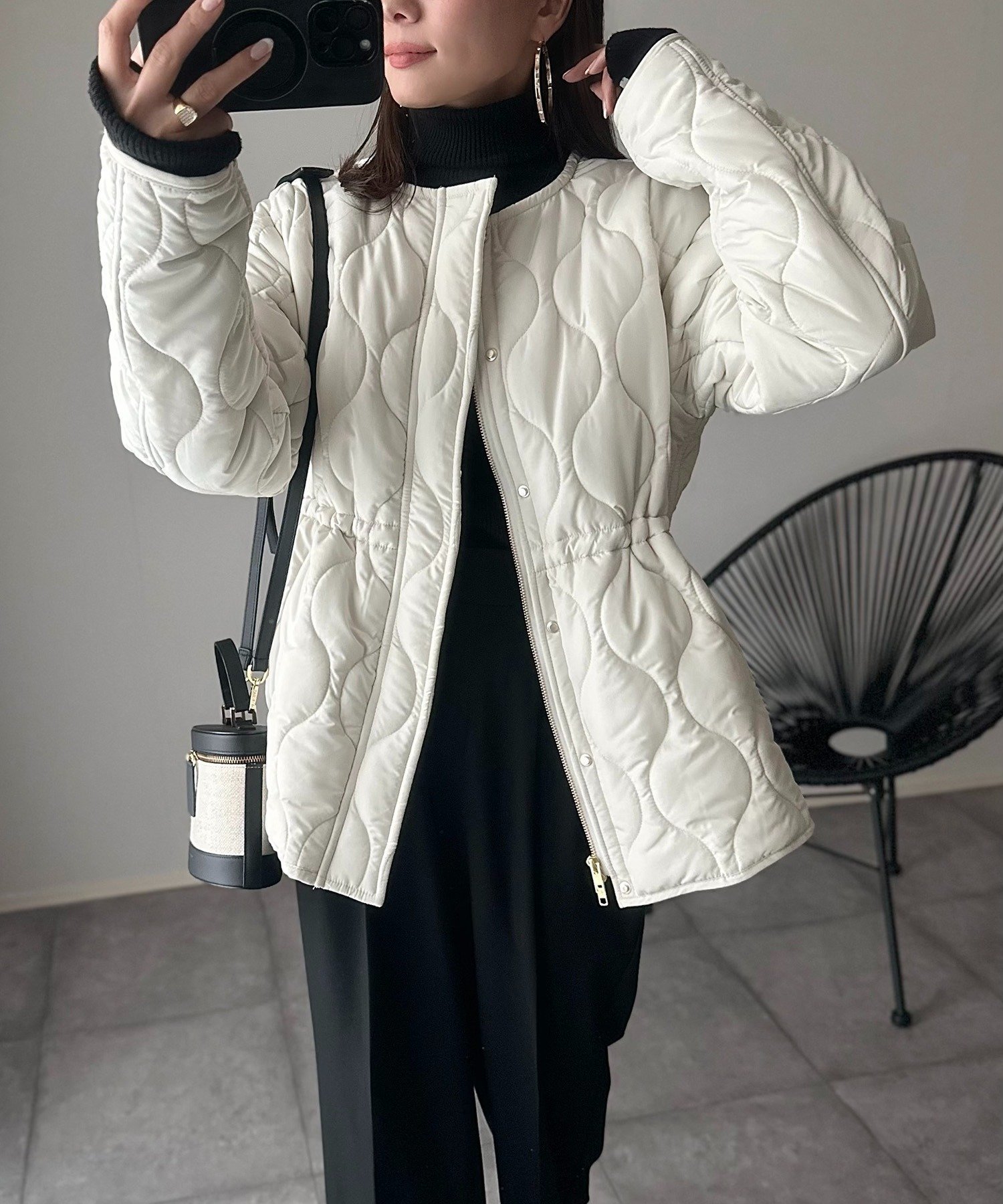 【スタイルドア/STYLEDOOR】のキルティングノーカラーハーフコート インテリア・キッズ・メンズ・レディースファッション・服の通販 founy(ファニー) ファッション Fashion レディースファッション Fashion for Women アウター Coat / Outerwear Collection コート・ロングコート・ピーコート Long Coats, Peacoats & More おすすめ Recommended / Our Picks キルティング Quilted, Quilting クール Cool, Chic シンプル Simple, Minimal ジャケット Jacket, Outerwear ハーフ Half, Half-Length フェミニン Feminine, Girly フレア Flare, Flared ボトム Bottoms, Lower Wear ワイド Wide, Wide Fit 春 Spring 防寒 Cold Protection, Winter-Ready オフ|ID: prp329100004808476 ipo3291000000034894775