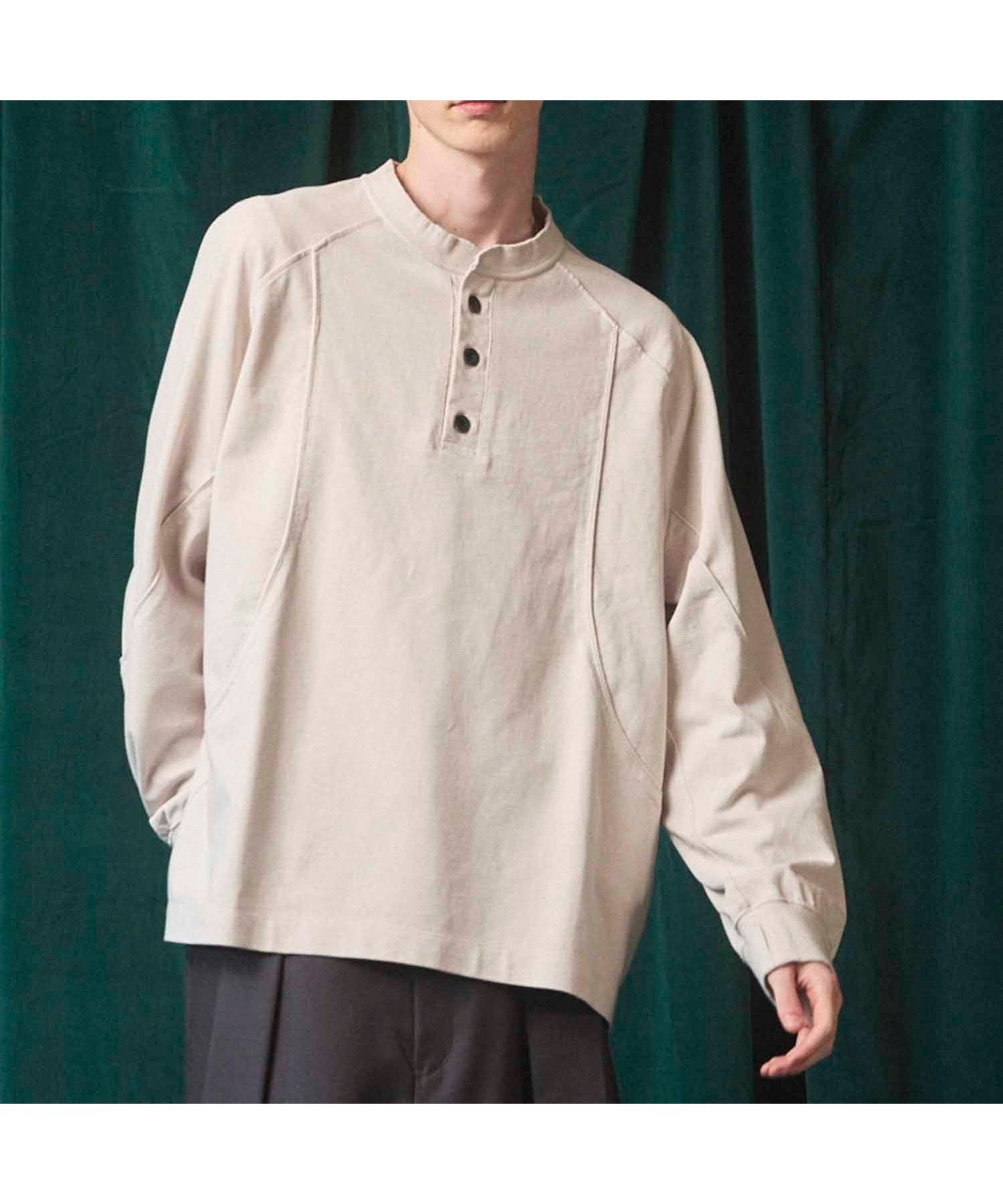 【メゾンスペシャル/MAISON SPECIAL】のCurve switching Prime-Over Henry Neck Long Sleeve T-Shirt インテリア・キッズ・メンズ・レディースファッション・服の通販 founy(ファニー) ファッション Fashion レディースファッション Fashion for Women トップス・カットソー Cut & Sew Tops シャツ・ブラウス・オフィスカジュアル Elegant Blouses & Button-Ups ロングTシャツ・Tシャツ Longline T-Shirts & Tees アウトドア Outdoor Clothing ヴィンテージ Vintage Style 切替 Switching, Contrast Panel ショルダー Shoulder, Shoulder Strap スポーツ Sports, Activewear トレンド Trend, Trending Now ドロップ Drop Shoulder, Dropped Style ベーシック Basic, Essential ミリタリー Military, Army Style ワーク Workwear, Utility Style G.BGE|ID: prp329100004808486 ipo3291000000034894910