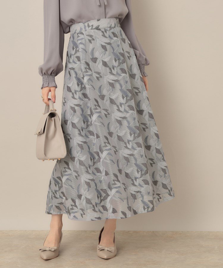 【クチュール ブローチ/Couture Brooch】の【花柄・きれいめ・通勤】リンドウエンブロメッシュスカート インテリア・キッズ・メンズ・レディースファッション・服の通販 founy(ファニー) 　ファッション　Fashion　レディースファッション　Fashion for Women　スカート　Skirts　2025年　2025　2025-2026秋冬・A/W　Autumn/Winter 2025–26 AW25–26　おすすめ　Recommended / Our Picks　ジャケット　Jacket, Outerwear　スマート　Smart, Elegant　フレア　Flare, Flared　ポケット　Pocket, Pocket Detail　メッシュ　Mesh, Net Fabric　エレガント 上品　Elegant　ビジネス 仕事 通勤　Business / Work / Commuting　ブルー|ID: prp329100004808497 ipo3291000000034895015