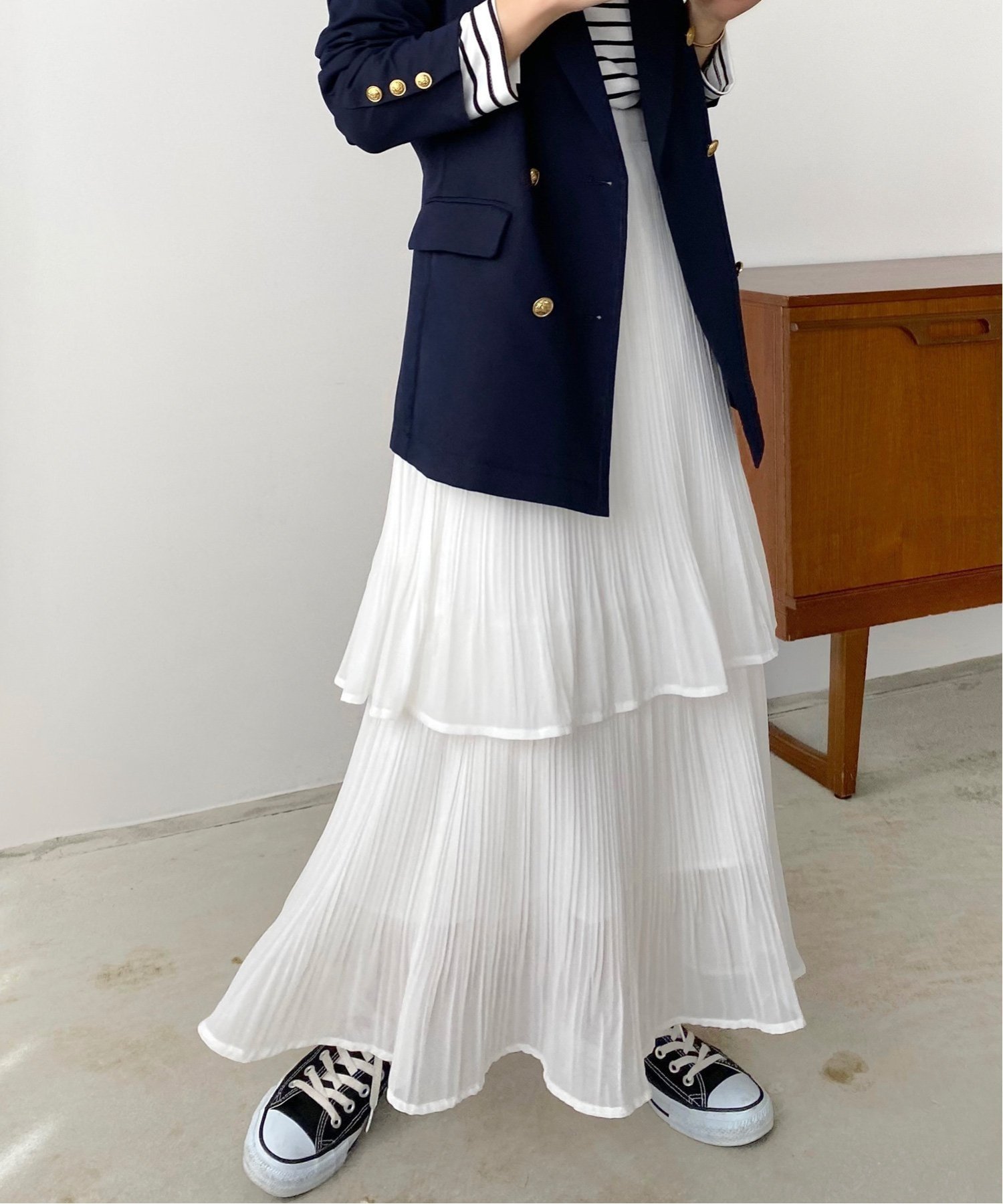 【ジュノア/JUNOAH】のcallautia プリーツスカート インテリア・キッズ・メンズ・レディースファッション・服の通販 founy(ファニー) 　ファッション　Fashion　レディースファッション　Fashion for Women　スカート　Skirts　プリーツスカート / 上品フェミニンスタイル　Pleated Skirts　プリーツ　Pleats, Pleated　ホワイト|ID: prp329100004808500 ipo3291000000034895050