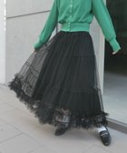 【コーナーズ/CORNERS】のチュールティアードスカート 人気、トレンドファッション・服の通販 founy(ファニー) ファッション Fashion レディースファッション Fashion for Women スカート Skirts ティアードスカート Tiered Skirts チュール Tulip, Tulip Motif フリル Frill, Ruffle thumbnail ブラック|ID: prp329100004808503 ipo3291000000034895067