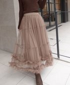 【コーナーズ/CORNERS】のチュールティアードスカート 人気、トレンドファッション・服の通販 founy(ファニー) ファッション Fashion レディースファッション Fashion for Women スカート Skirts ティアードスカート Tiered Skirts チュール Tulip, Tulip Motif フリル Frill, Ruffle thumbnail ブラウン|ID: prp329100004808503 ipo3291000000034895068