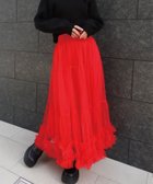 【コーナーズ/CORNERS】のチュールティアードスカート 人気、トレンドファッション・服の通販 founy(ファニー) ファッション Fashion レディースファッション Fashion for Women スカート Skirts ティアードスカート Tiered Skirts チュール Tulip, Tulip Motif フリル Frill, Ruffle thumbnail レッド|ID: prp329100004808503 ipo3291000000034895079