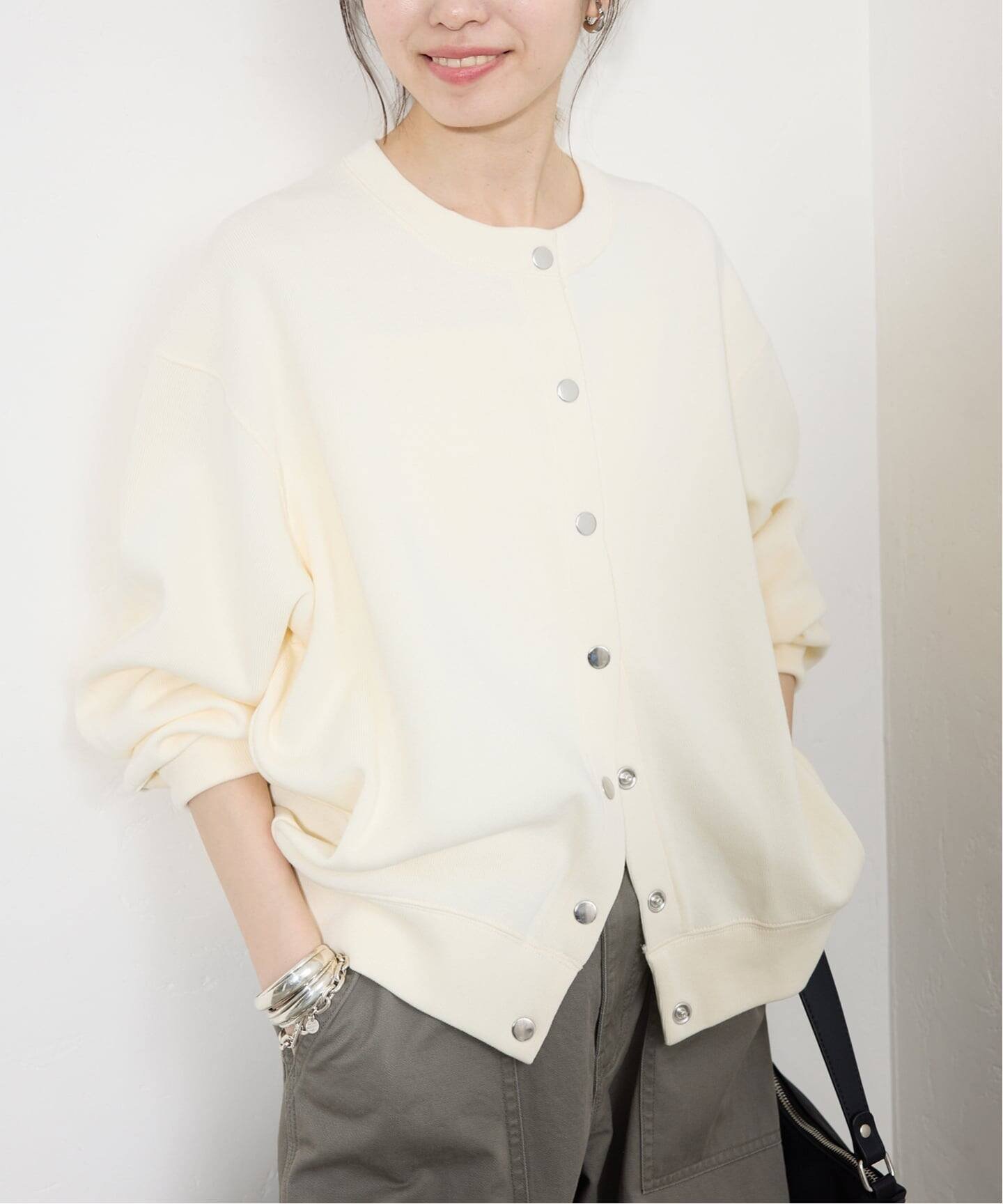 【スローブ イエナ/SLOBE IENA】の《追加》ダブルフェイスジャージースナップカーディガン インテリア・キッズ・メンズ・レディースファッション・服の通販 founy(ファニー) 　ファッション　Fashion　レディースファッション　Fashion for Women　トップス・カットソー　Cut & Sew Tops　カーディガン・羽織り　Layered Style Cardigans　2025年　2025　2025-2026秋冬・A/W　Autumn/Winter 2025–26 AW25–26　インナー　Innerwear　カットソー　Cut and Sewn Top　カーディガン　Cardigan, Knitwear　ブルゾン　Blouson, Bomber Jacket　ナチュラル|ID: prp329100004808504 ipo3291000000034895083