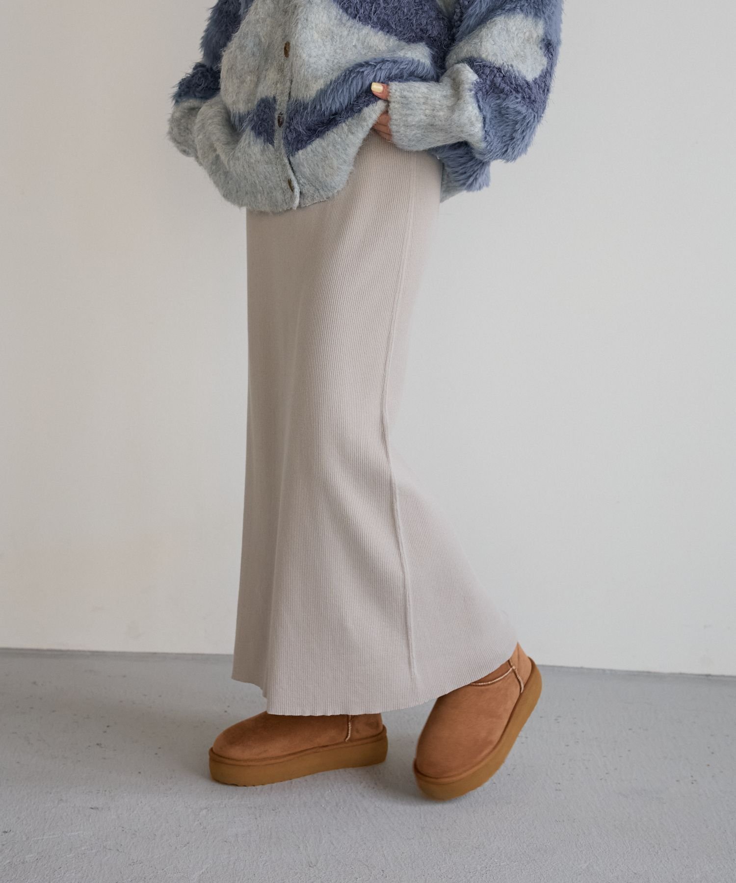 【ベイフロー/BAYFLOW】の脚の形を拾わない リブニットセミナロースカート インテリア・キッズ・メンズ・レディースファッション・服の通販 founy(ファニー) ファッション Fashion レディースファッション Fashion for Women スカート Skirts おすすめ Recommended / Our Picks フレア Flare, Flared A/W・秋冬 Autumn/Winter グレージュ13|ID: prp329100004808509 ipo3291000000034895159