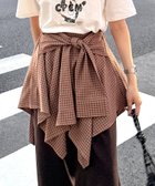 【シーピーシーエム/CPCM】のチェック巻きミニスカート 人気、トレンドファッション・服の通販 founy(ファニー) ファッション Fashion レディースファッション Fashion for Women スカート Skirts ミニスカート Mini Skirts アシンメトリー Asymmetrical Style シンプル Simple, Minimal チェック Check, Plaid, Tartan デニム Denim, Jeans Material トレンド Trend, Trending Now フレア Flare, Flared ミニスカート Mini Skirt, Short Skirt thumbnail レッド|ID: prp329100004808518 ipo3291000000034895247