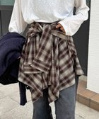 【シーピーシーエム/CPCM】のチェック巻きミニスカート 人気、トレンドファッション・服の通販 founy(ファニー) ファッション Fashion レディースファッション Fashion for Women スカート Skirts ミニスカート Mini Skirts アシンメトリー Asymmetrical Style シンプル Simple, Minimal チェック Check, Plaid, Tartan デニム Denim, Jeans Material トレンド Trend, Trending Now フレア Flare, Flared ミニスカート Mini Skirt, Short Skirt thumbnail ブラウン|ID: prp329100004808518 ipo3291000000034895249