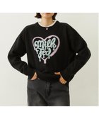 【ミルクフェド/MILKFED.】のMELTY HEART KNIT TOP MILKFED. 人気、トレンドファッション・服の通販 founy(ファニー) ファッション Fashion レディースファッション Fashion for Women トップス・カットソー Cut & Sew Tops ニット Knit Tops & Sweaters グラフィック Graphic, Graphic Design エレガント 上品 Elegant 人気 Popular, Best Seller thumbnail BLACK|ID: prp329100004808541 ipo3291000000034895408