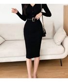 【ミニミニストア/miniministore】のリブニットタイトワンピースウエストベルト 人気、トレンドファッション・服の通販 founy(ファニー) ファッション Fashion レディースファッション Fashion for Women ワンピース Dresses ベルト&ウエストマーク Belts & Waist Accessories アクセサリー Fashion Accessories アクリル Acrylic Material チェーン Chain, Chain Strap ドレス Dress, One-Piece フロント Front, Front Design 無地 Plain, Solid Color リブニット Rib Knit, Ribbed Knit A/W・秋冬 Autumn/Winter エレガント 上品 Elegant thumbnail ブラック|ID: prp329100004808545 ipo3291000000034895429