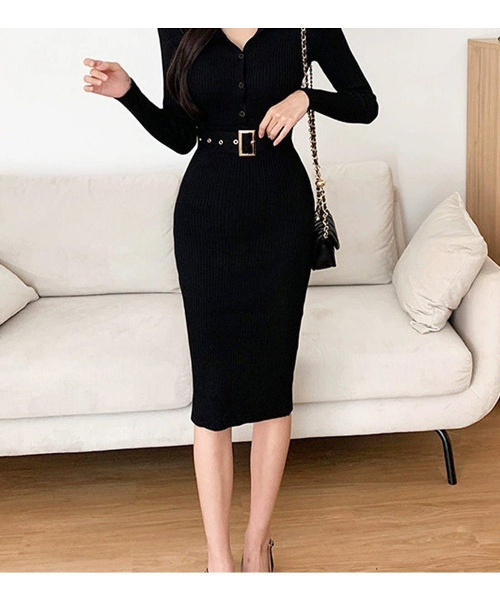 【ミニミニストア/miniministore】のリブニットタイトワンピースウエストベルト インテリア・キッズ・メンズ・レディースファッション・服の通販 founy(ファニー) ファッション Fashion レディースファッション Fashion for Women ワンピース Dresses ベルト&ウエストマーク Belts & Waist Accessories アクセサリー Fashion Accessories アクリル Acrylic Material チェーン Chain, Chain Strap ドレス Dress, One-Piece フロント Front, Front Design 無地 Plain, Solid Color リブニット Rib Knit, Ribbed Knit A/W・秋冬 Autumn/Winter エレガント 上品 Elegant ブラック|ID: prp329100004808545 ipo3291000000034895429