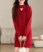 【ミニミニストア/miniministore】の胸元セクシーニットワンピース リボン付き 人気、トレンドファッション・服の通販 founy(ファニー) ファッション Fashion レディースファッション Fashion for Women ワンピース Dresses ニットワンピース Knit Dresses アクリル Acrylic Material シンプル Simple, Minimal 長袖 Long Sleeve, Full Sleeve フェミニン Feminine, Girly モックネック Mock Neck, Short Turtleneck リボン Ribbon, Bow A/W・秋冬 Autumn/Winter エレガント 上品 Elegant ビジネス 仕事 通勤 Business / Work / Commuting thumbnail レッド|ID: prp329100004808546 ipo3291000000034895436