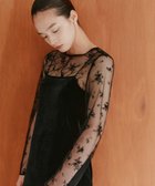 【カエン/Kaene】のフロッキーベロア2wayドレス 人気、トレンドファッション・服の通販 founy(ファニー) ファッション Fashion レディースファッション Fashion for Women トップス・カットソー Cut & Sew Tops ベロアトップス Velour Tops / Velvet-Look Items ワンピース Dresses フォーマル・パーティードレス・結婚式用ドレス Elegant & Casual Dresses ガーリー Girly, Feminine Style キャミソール Camisole, Spaghetti Strap Top トレンド Trend, Trending Now ドレス Dress, One-Piece パターン Pattern, Design Print パール Pearl, Pearl Accent フラワー Flower, Floral ベロア Velour, Soft Velvet ペチコート Petticoat, Underskirt ポケット Pocket, Pocket Detail リボン Ribbon, Bow エレガント 上品 Elegant thumbnail ブラック|ID: prp329100004808557 ipo3291000000034895588