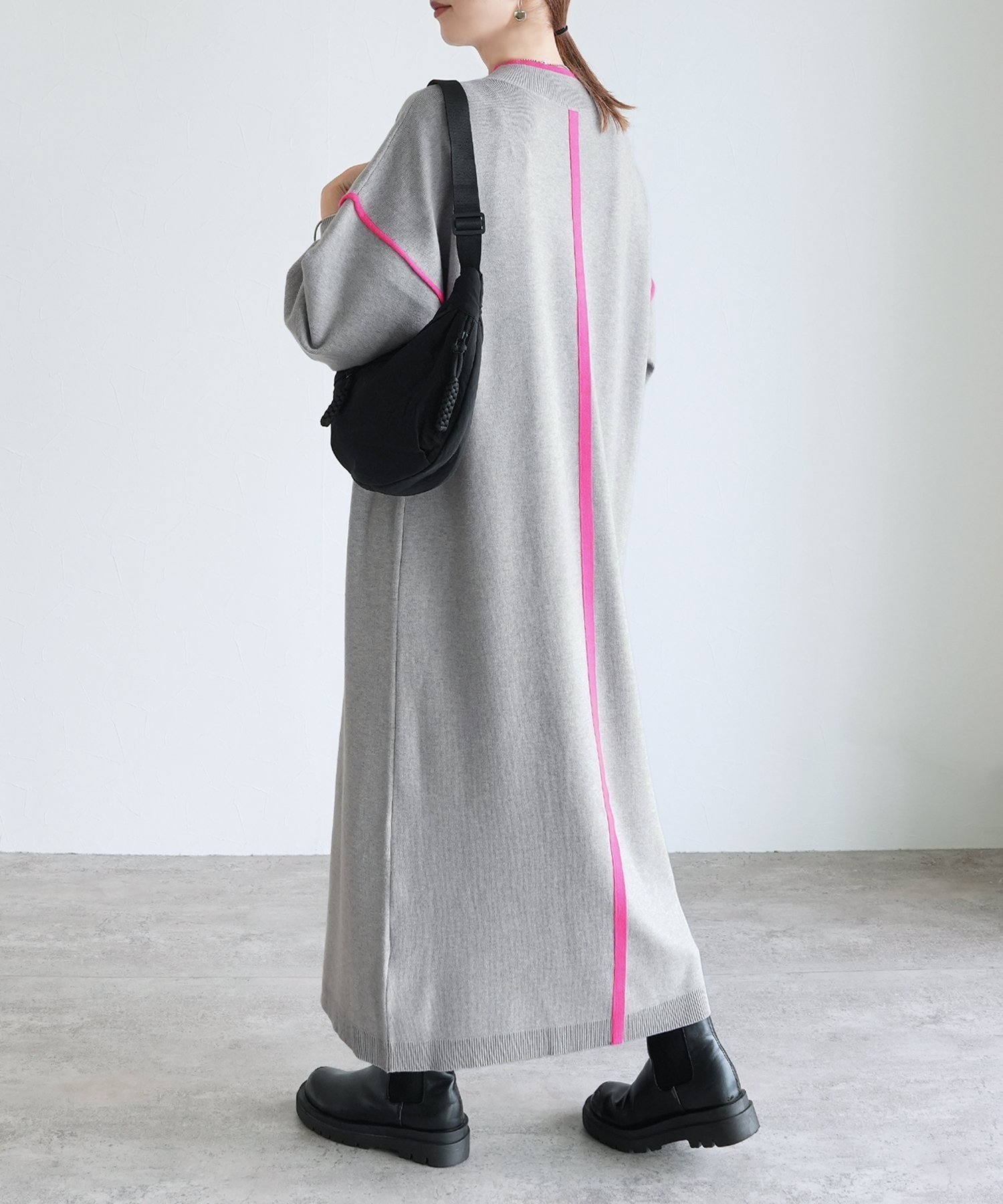 【レカ/reca】の配色ラインニットワンピース(dec-ch-2030) reca レカ インテリア・キッズ・メンズ・レディースファッション・服の通販 founy(ファニー) ファッション Fashion レディースファッション Fashion for Women ワンピース Dresses ニットワンピース Knit Dresses アクセサリー Fashion Accessories キャップ Cap, Baseball Cap シンプル Simple, Minimal スニーカー Sneakers, Trainers スリーブ Sleeve, Long Sleeve / Short Sleeve センター Center, Center Line デニム Denim, Jeans Material プリーツ Pleats, Pleated ミラノリブ Milano Rib, Milano Stitch ロング Long, Long-Length 楽ちん Easy Fit, Comfortable ライトグレー|ID: prp329100004808568 ipo3291000000034895948