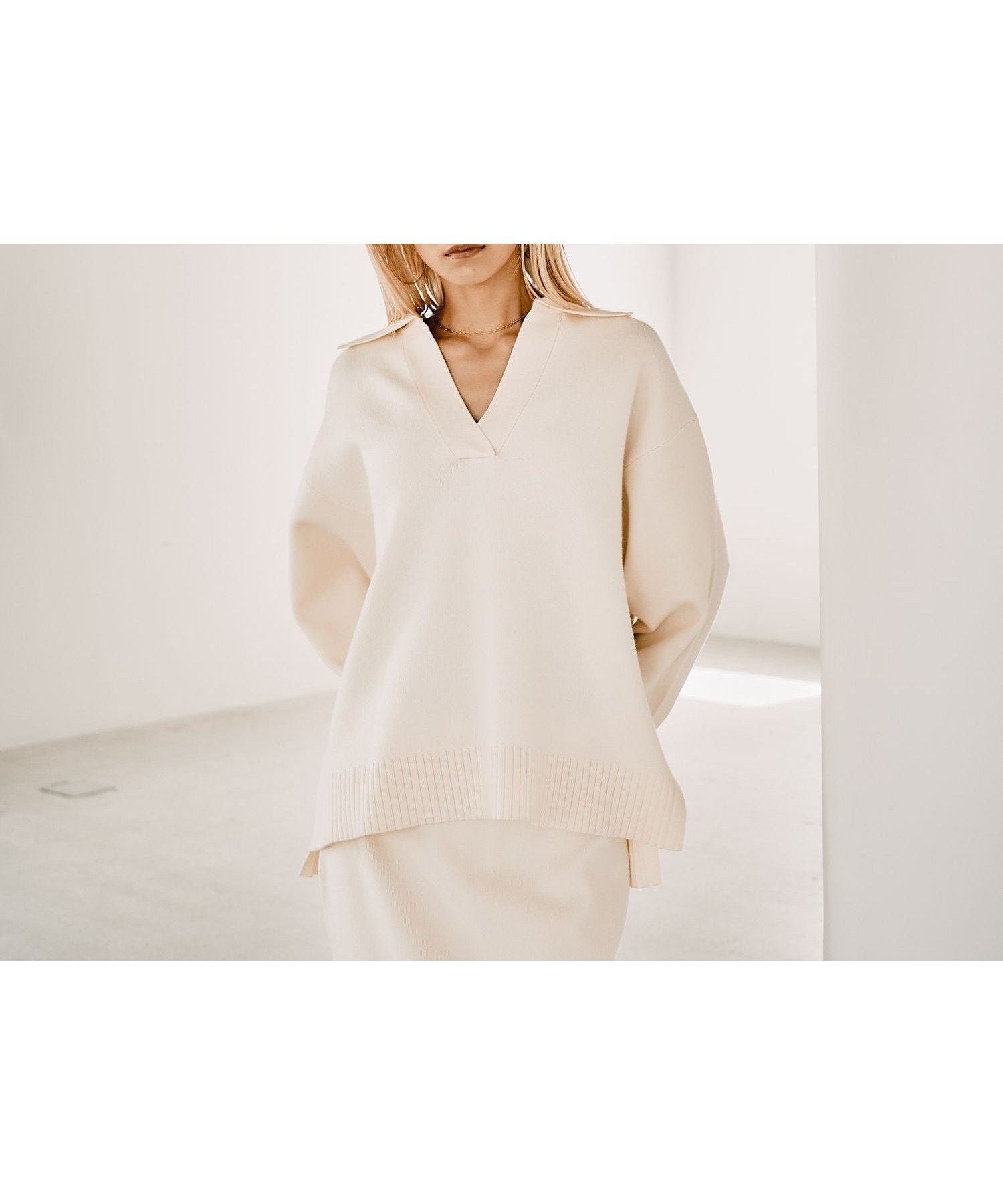 【ベイフロー/BAYFLOW】の【HEREIAM】やみつきになる肌触り/ファインタッチスキッパーニット インテリア・キッズ・メンズ・レディースファッション・服の通販 founy(ファニー) ファッション Fashion レディースファッション Fashion for Women トップス・カットソー Cut & Sew Tops ニット Knit Tops & Sweaters 2025年 2025 2025-2026秋冬・A/W Autumn/Winter 2025–26 AW25–26 おすすめ Recommended / Our Picks スキッパー Skipper, Open Collar セットアップ Set-Up, Coordinated Outfit トレンド Trend, Trending Now ボトム Bottoms, Lower Wear リラックス Relax, Relaxed Fit ワイド Wide, Wide Fit 人気 Popular, Best Seller A/W・秋冬 Autumn/Winter アイボリー52|ID: prp329100004808578 ipo3291000000034896372