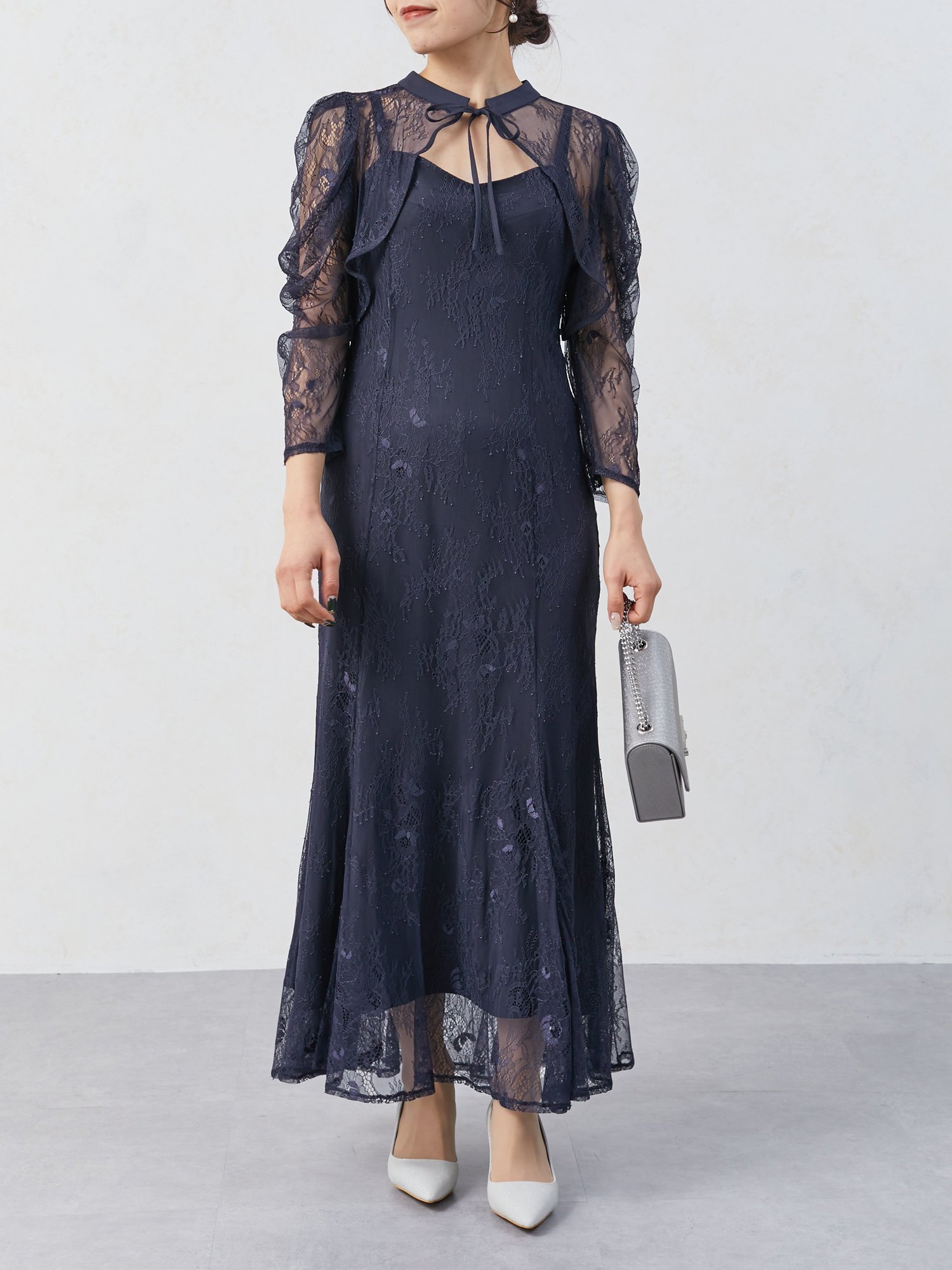 【ゼヴォン/Thevon】の【オケージョン】ボレロレイヤーレースキャミワンピース インテリア・キッズ・メンズ・レディースファッション・服の通販 founy(ファニー) ファッション Fashion レディースファッション Fashion for Women アウター Coat / Outerwear Collection ボレロ・ショート丈ジャケット / ドレス羽織りに Boleros & Short Jackets ワンピース Dresses キャミソールワンピース Camisole Dresses エレガント 上品 Elegant オケージョン Occasion Wear キャミソール Camisole, Spaghetti Strap Top キャミワンピース Cami Dress, Slip Dress シンプル Simple, Minimal ドレス Dress, One-Piece フェミニン Feminine, Girly フォーマル Formal, Dressy ボレロ Bolero, Short Cardigan マーメイド Mermaid, Fishtail Silhouette レース Lace, Lace Fabric 再入荷 Restock / Back in Stock おすすめ Recommended / Our Picks セレモニー Ceremony 結婚式 Wedding 披露宴 Wedding Reception ネイビー|ID: prp329100004808586 ipo3291000000034896492